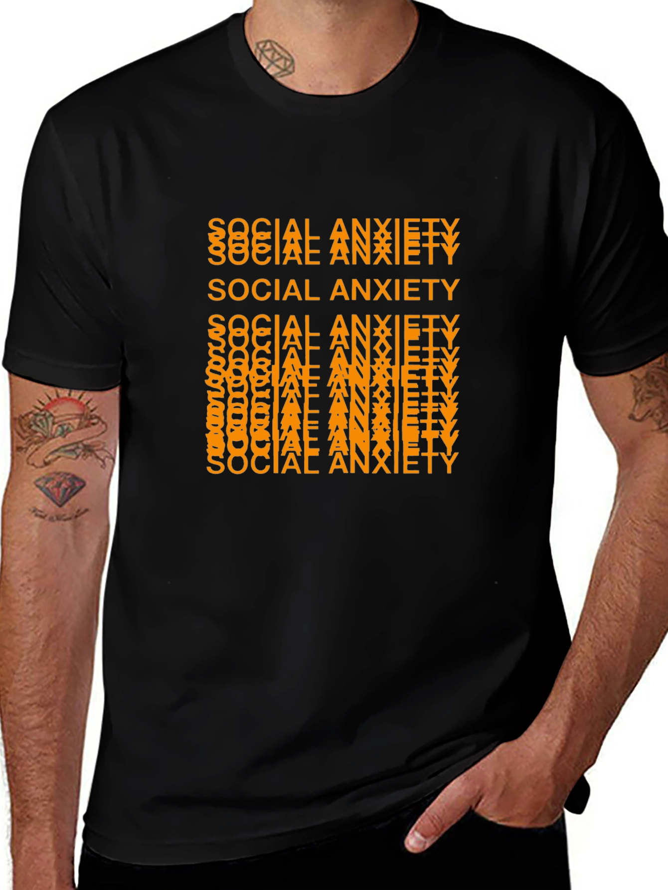Social Anxiety Graphic T-Shirt - Trendy Statement Tee