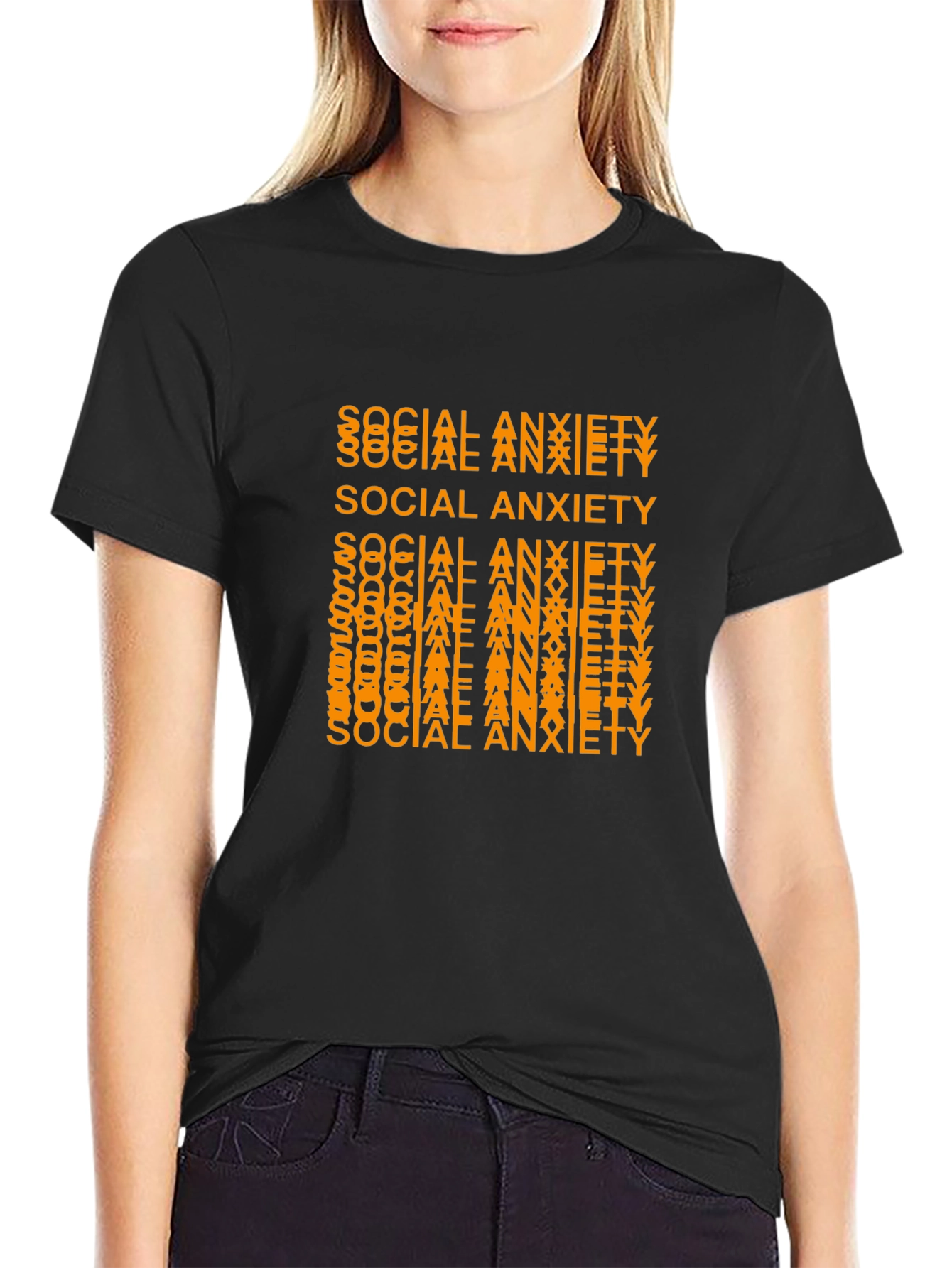 Social Anxiety Graphic T-Shirt - Trendy Statement Tee