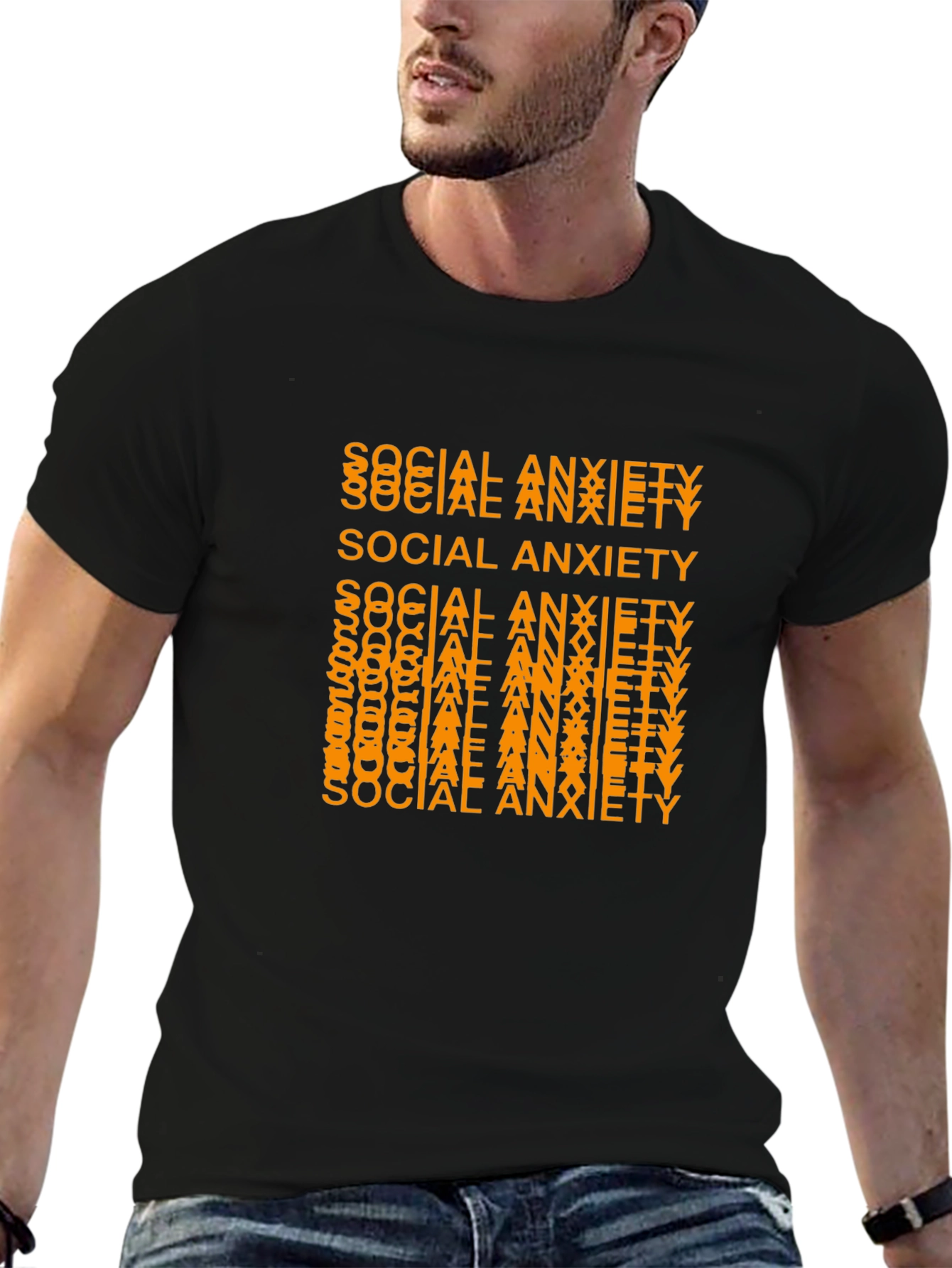 Social Anxiety Graphic T-Shirt - Trendy Statement Tee
