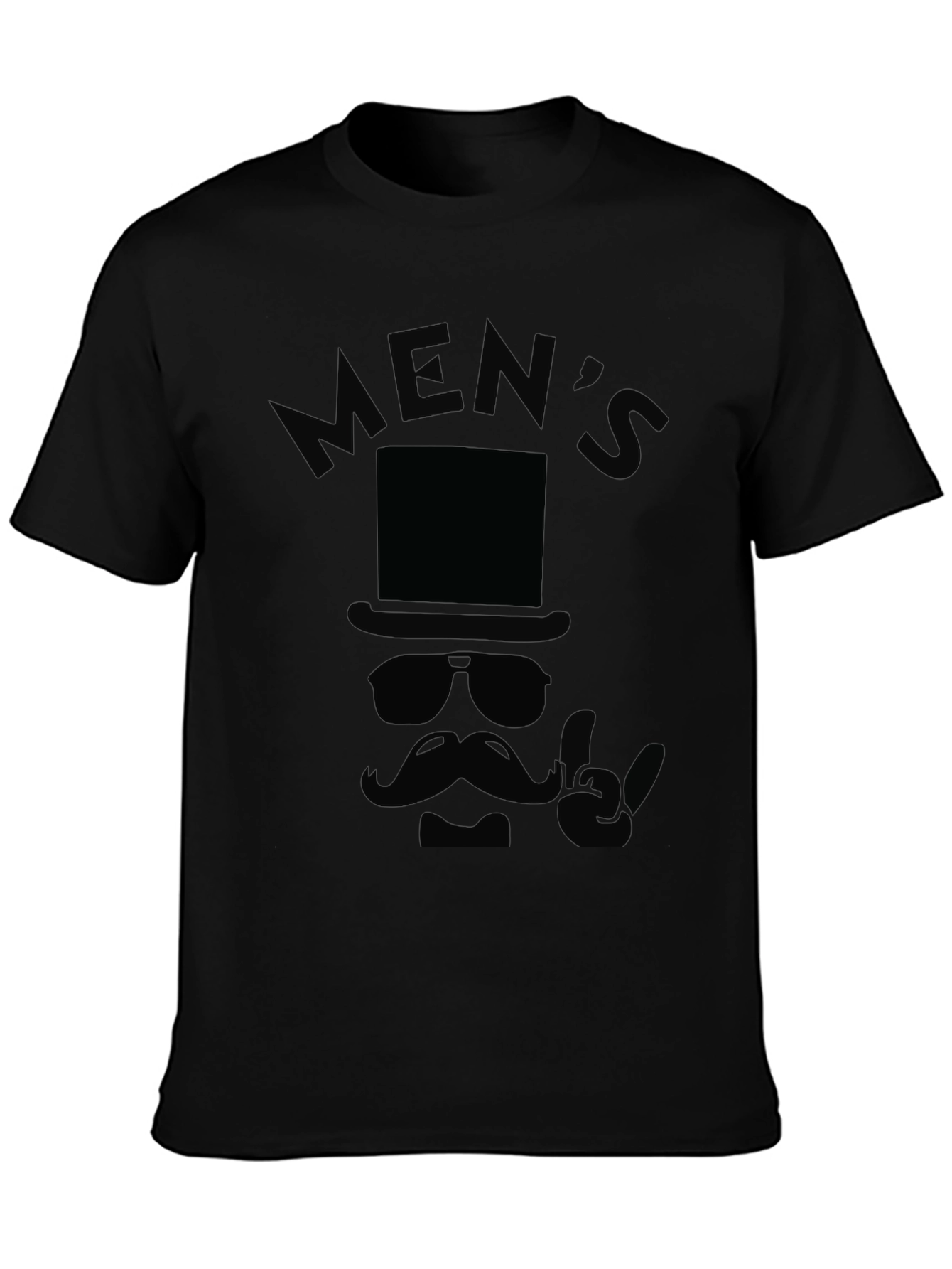 Mens Black Funny Gentleman Graphic Tee