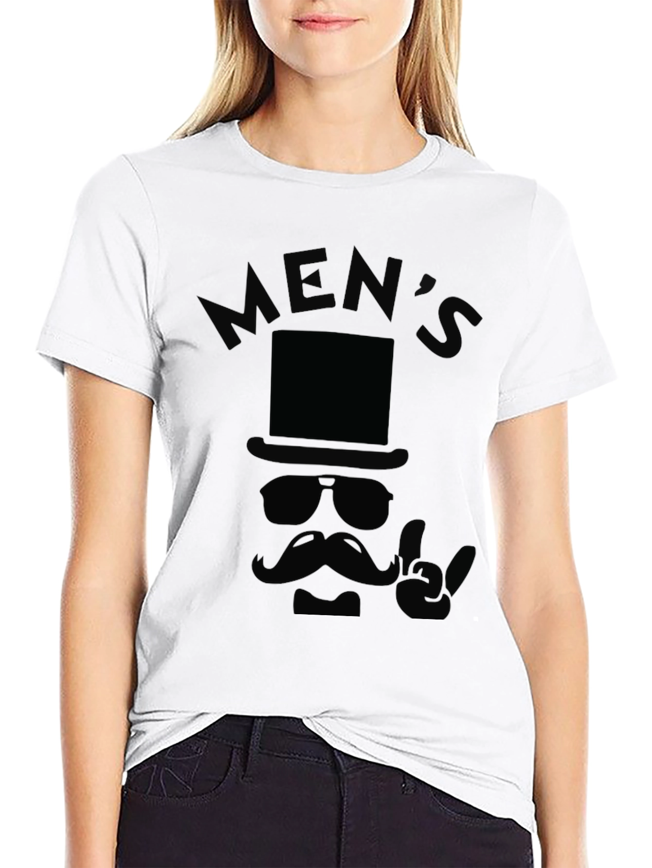 Mens Black Funny Gentleman Graphic Tee