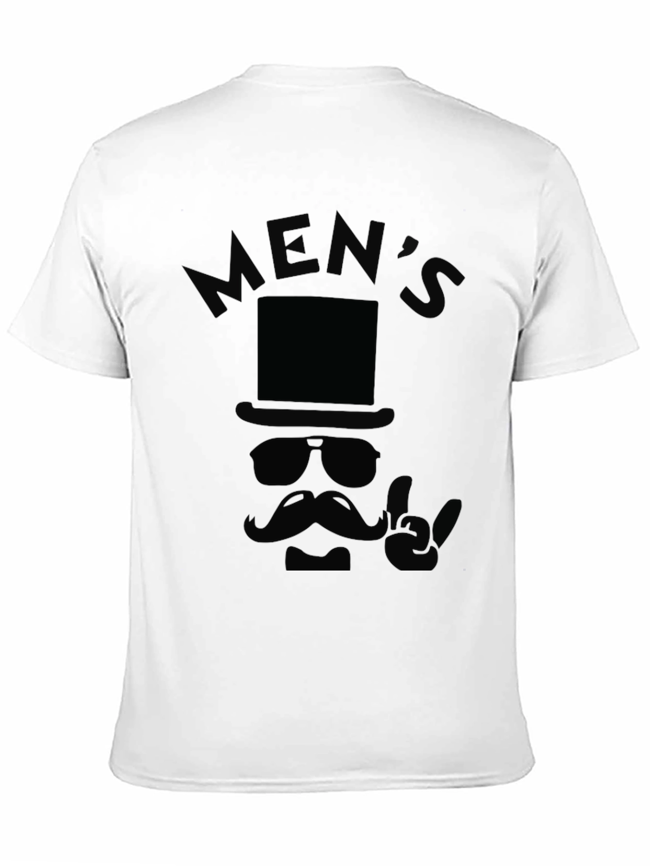 Mens Black Funny Gentleman Graphic Tee
