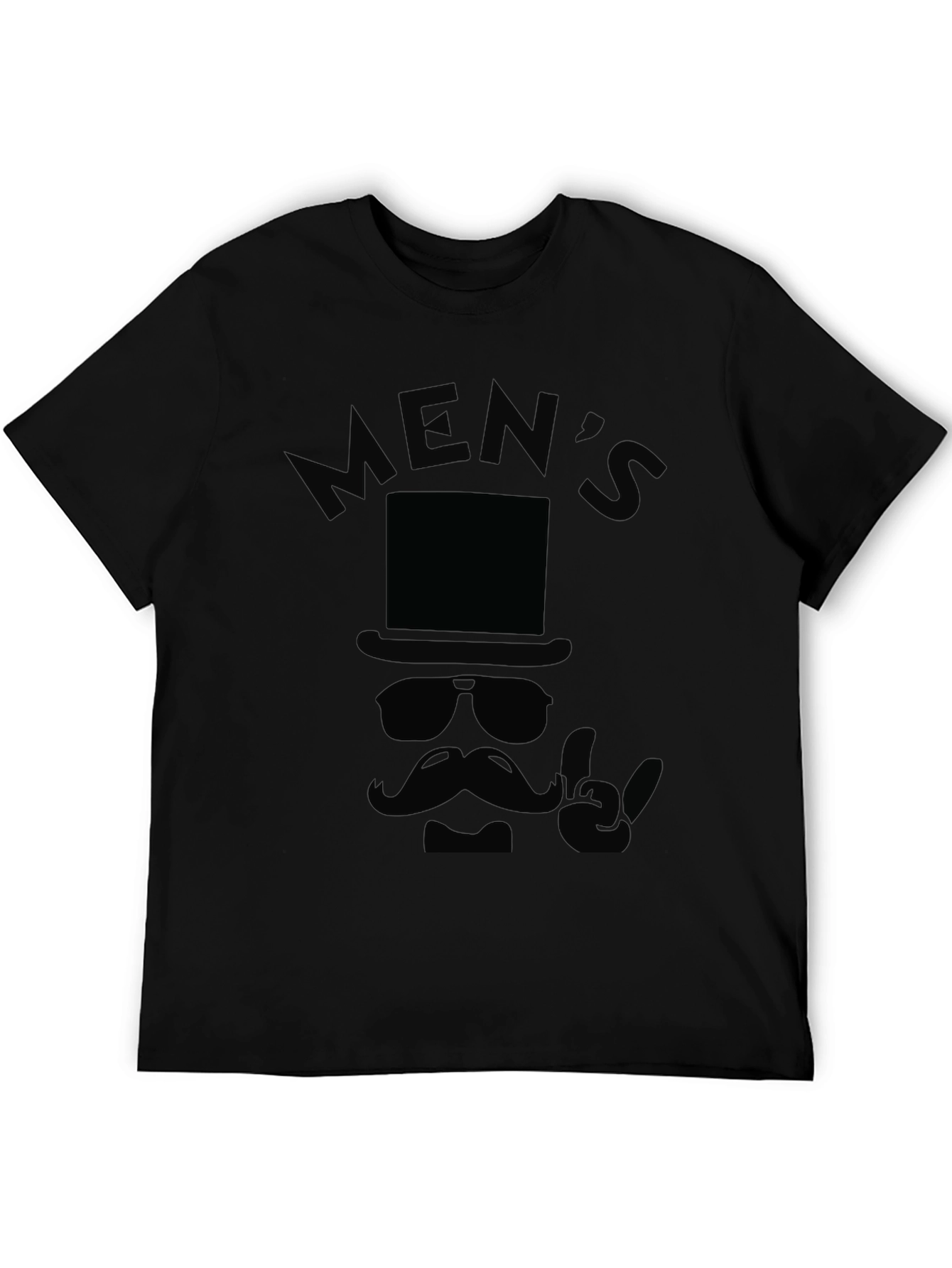 Mens Black Funny Gentleman Graphic Tee