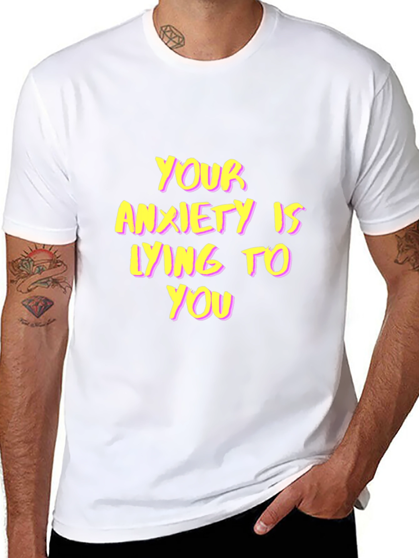 Anxiety Awareness Black T-Shirt Positive Message Tee