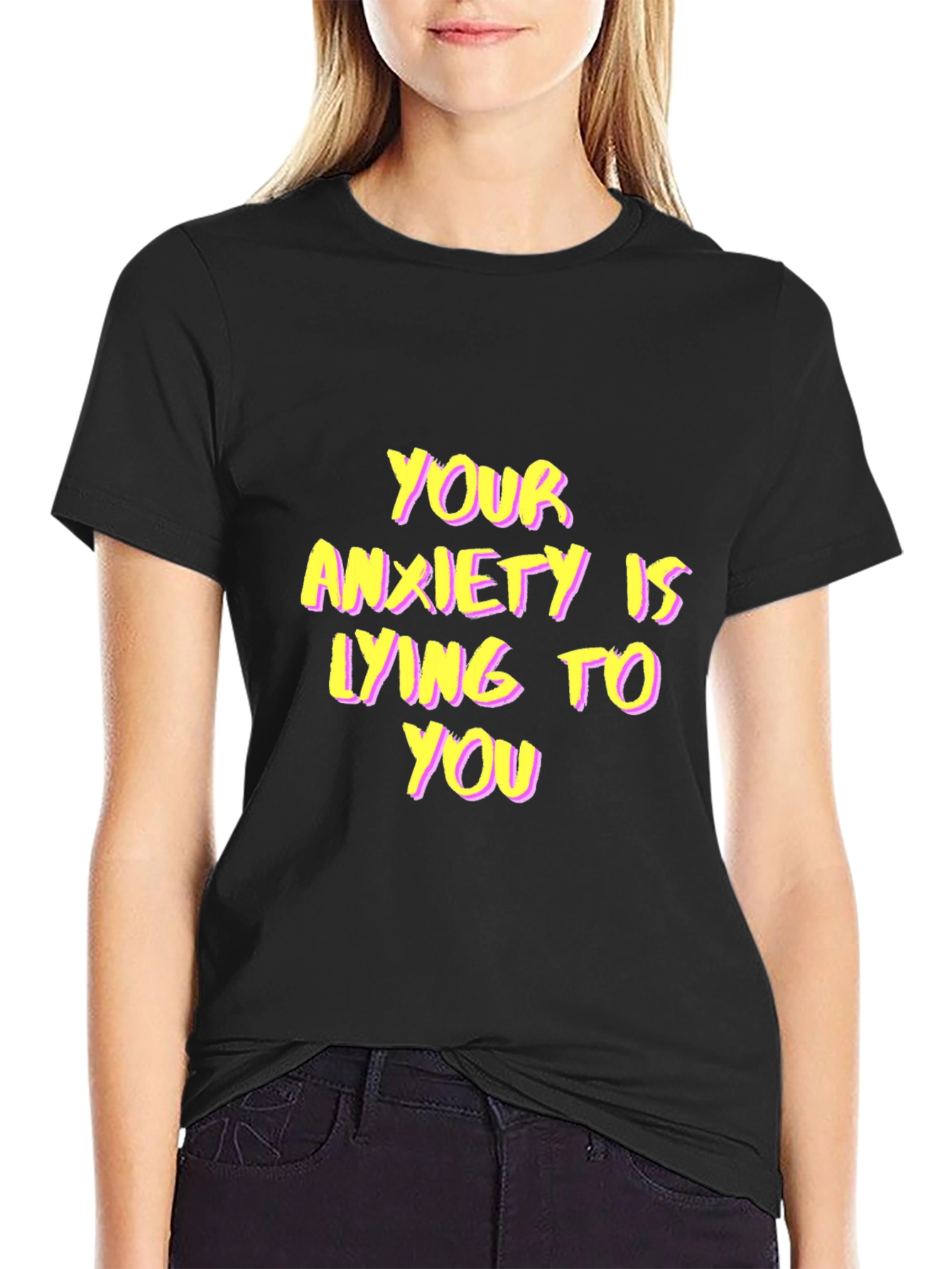 Anxiety Awareness Black T-Shirt Positive Message Tee
