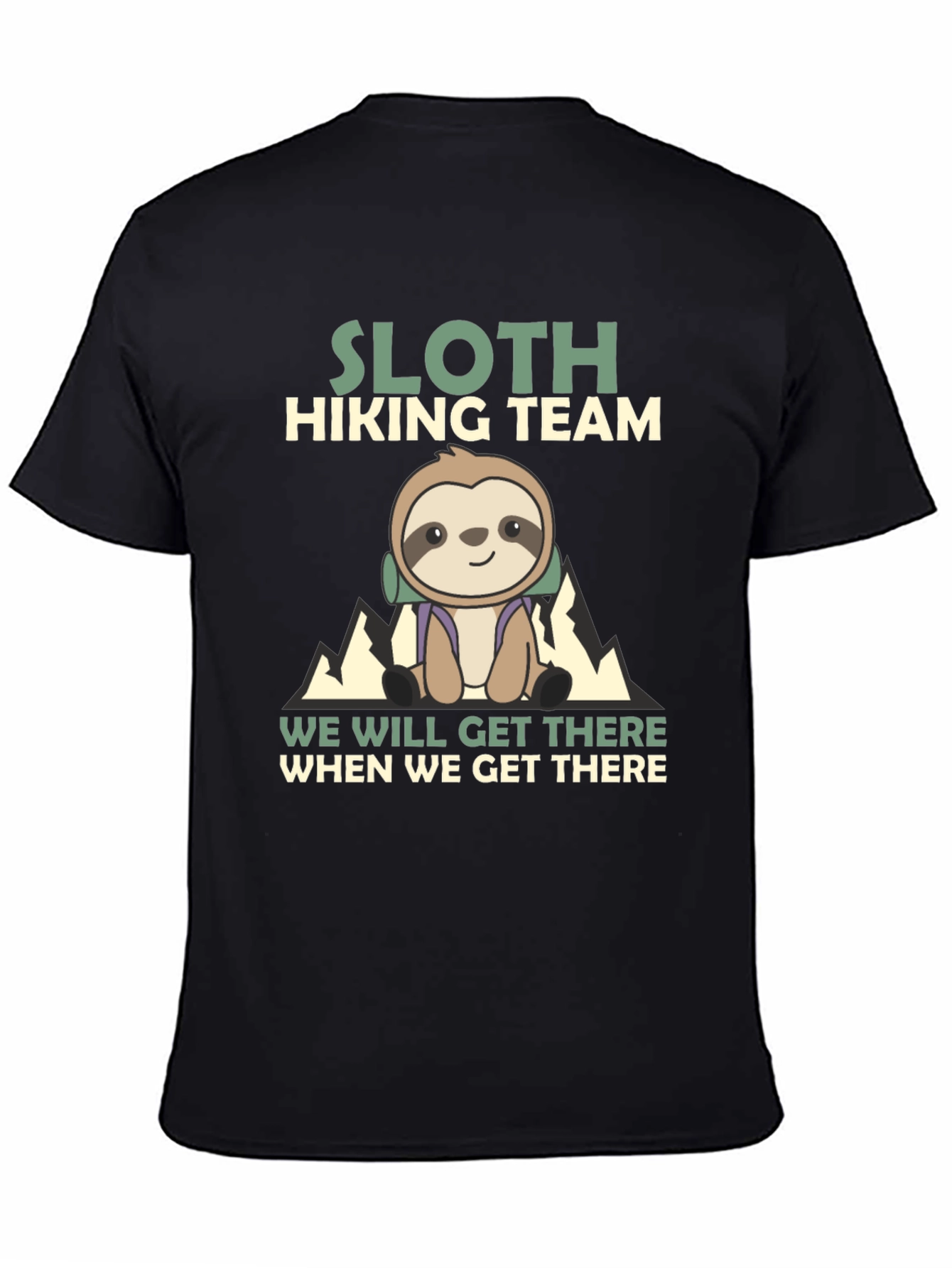 Sloth Hiking Team T-Shirt Funny Graphic Tee
