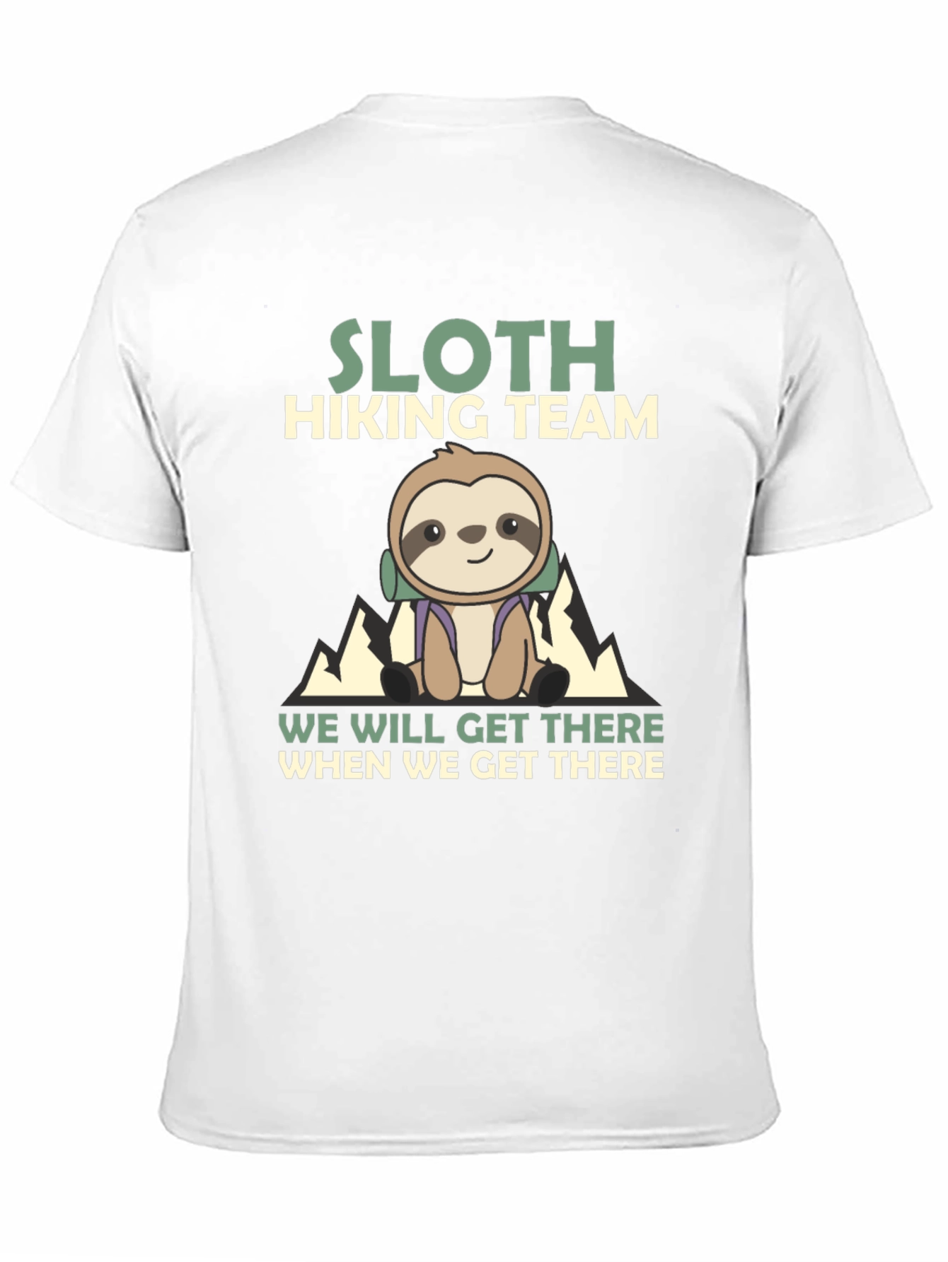 Sloth Hiking Team T-Shirt Funny Graphic Tee