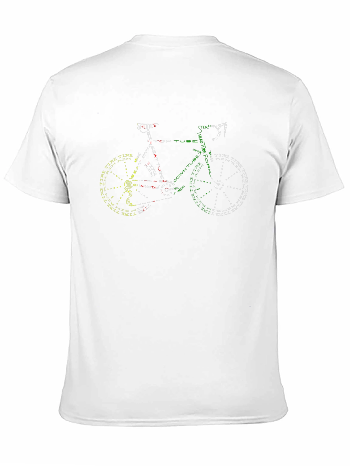 Cycling T-Shirt Bike Parts Graphic Tee