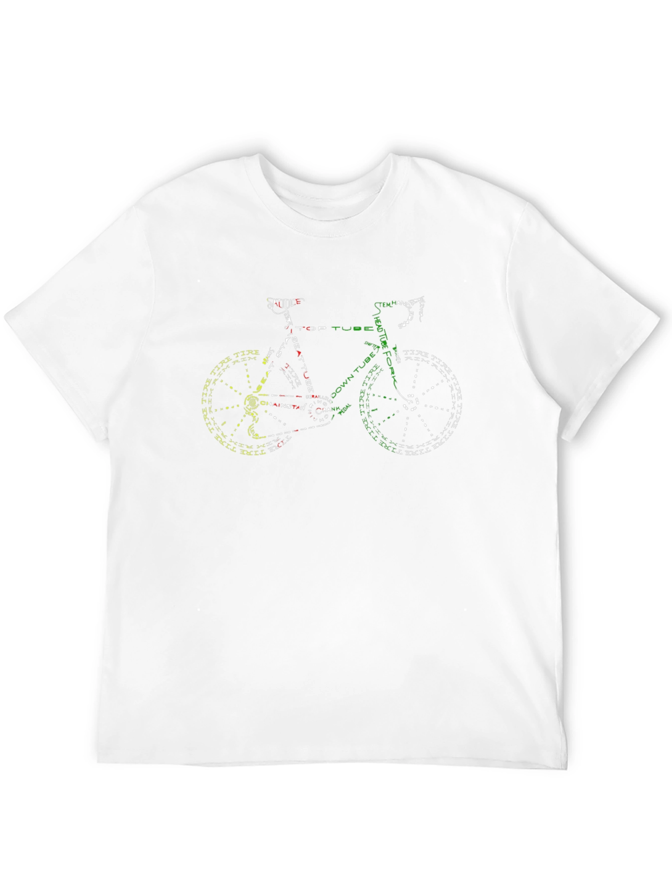 Cycling T-Shirt Bike Parts Graphic Tee