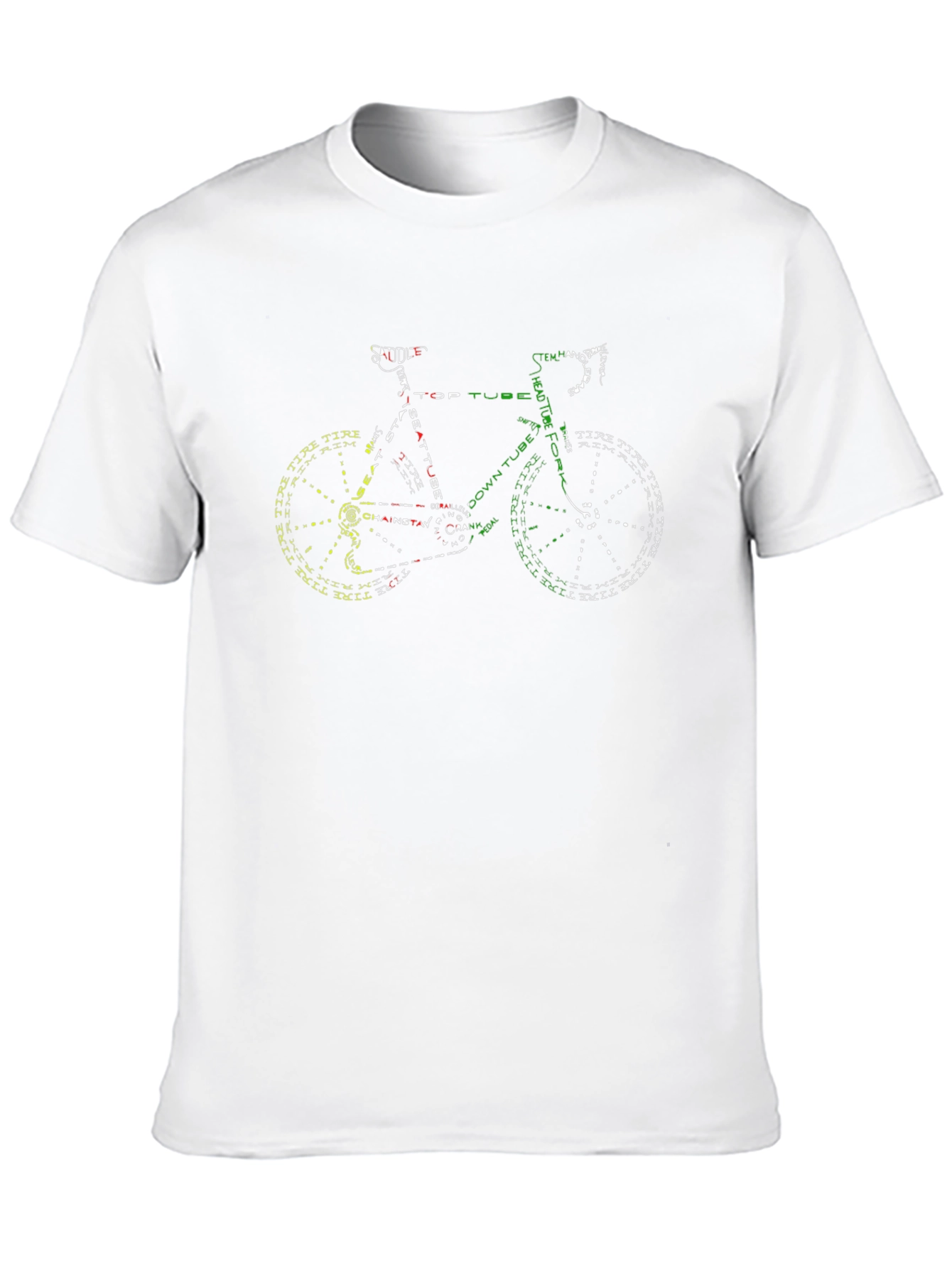 Cycling T-Shirt Bike Parts Graphic Tee