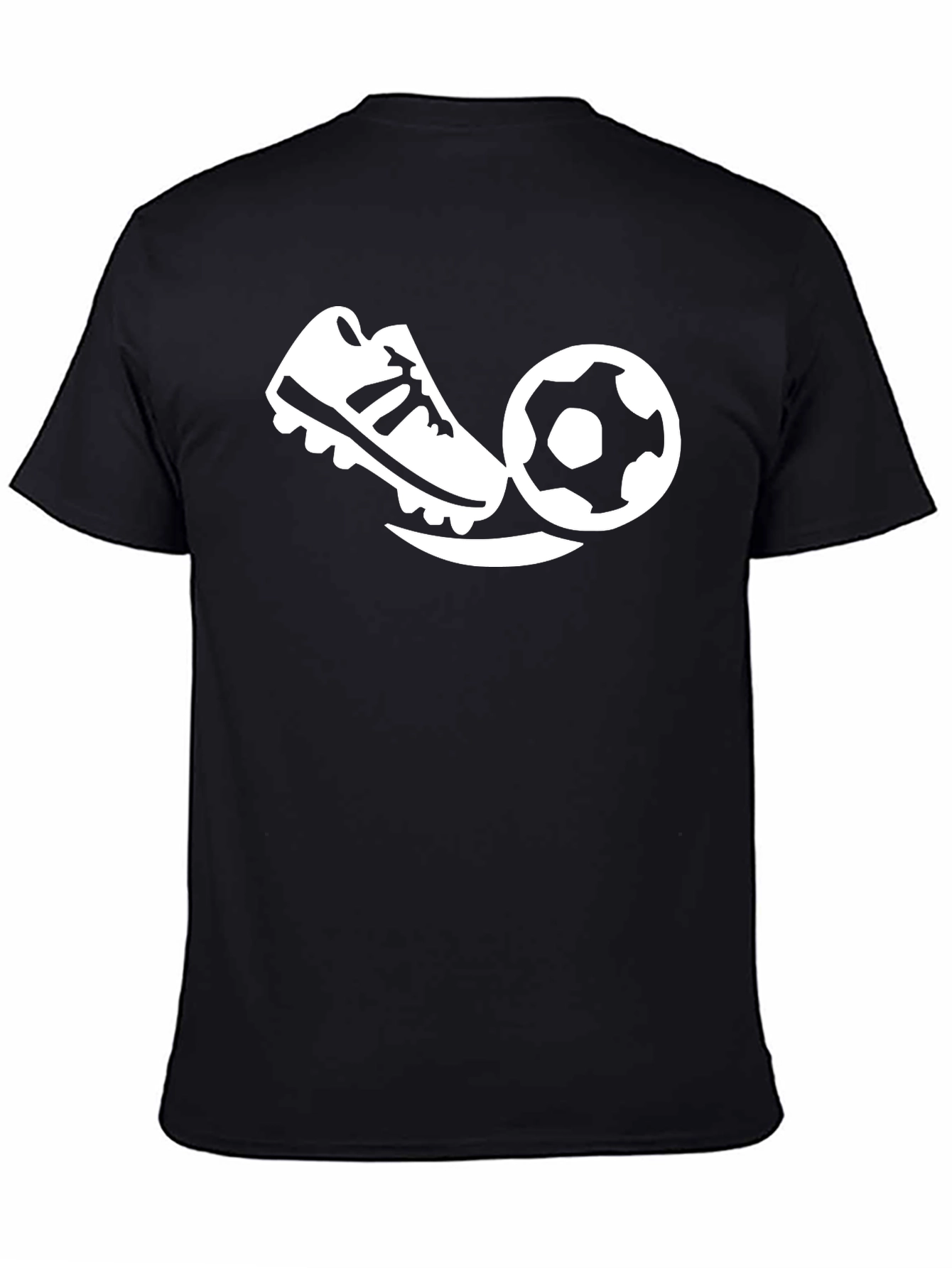Soccer Shoe and Ball Graphic Tee - Black