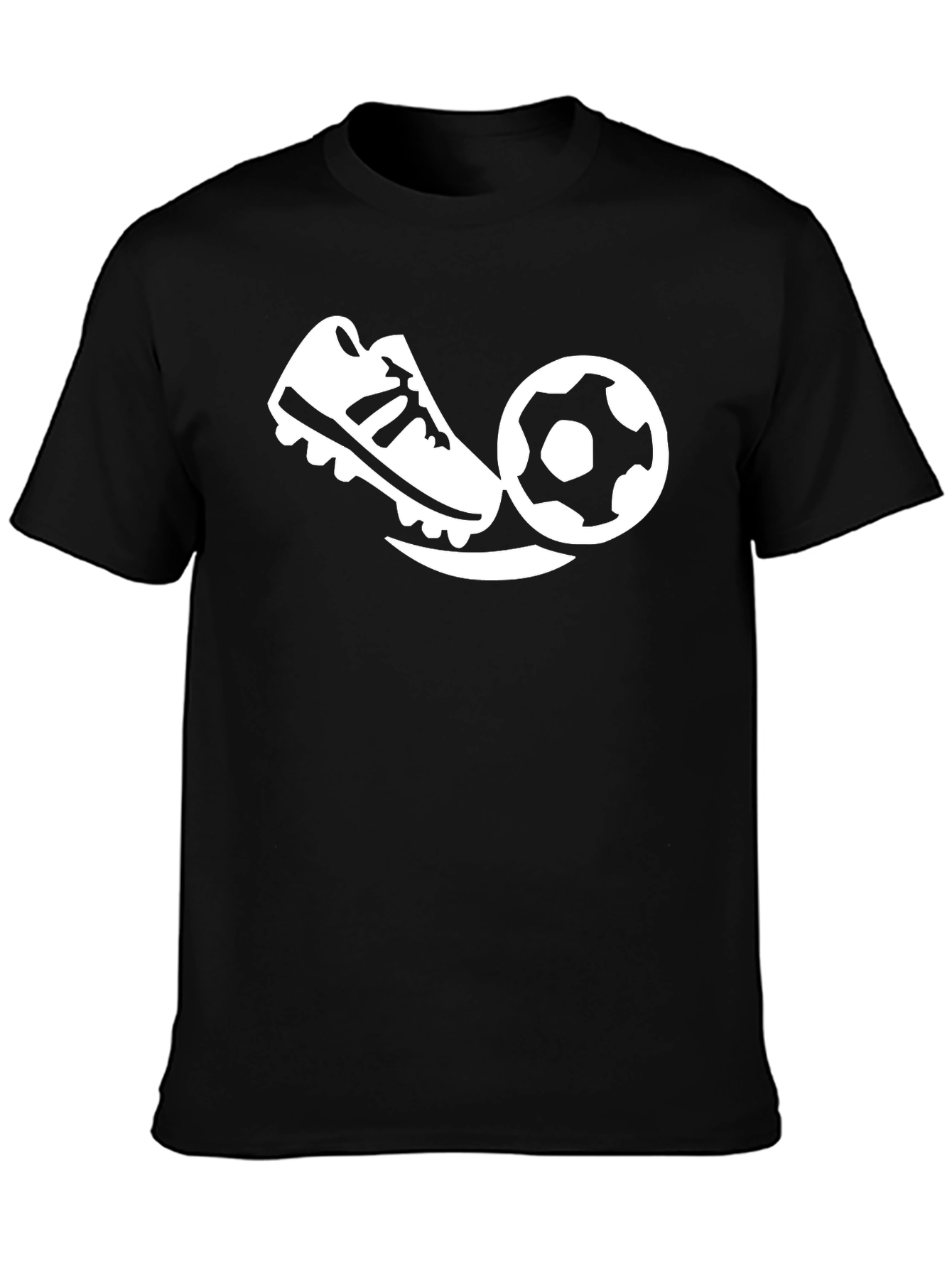 Soccer Shoe and Ball Graphic Tee - Black