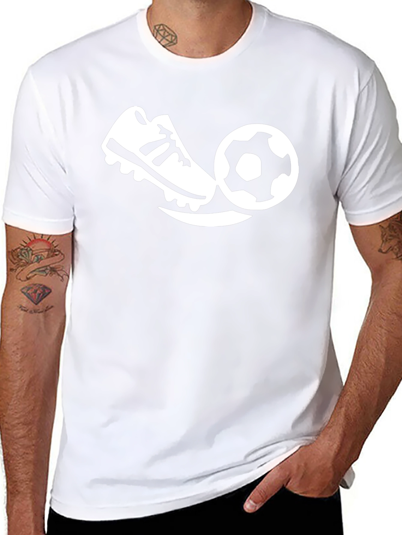 Soccer Shoe and Ball Graphic Tee - Black