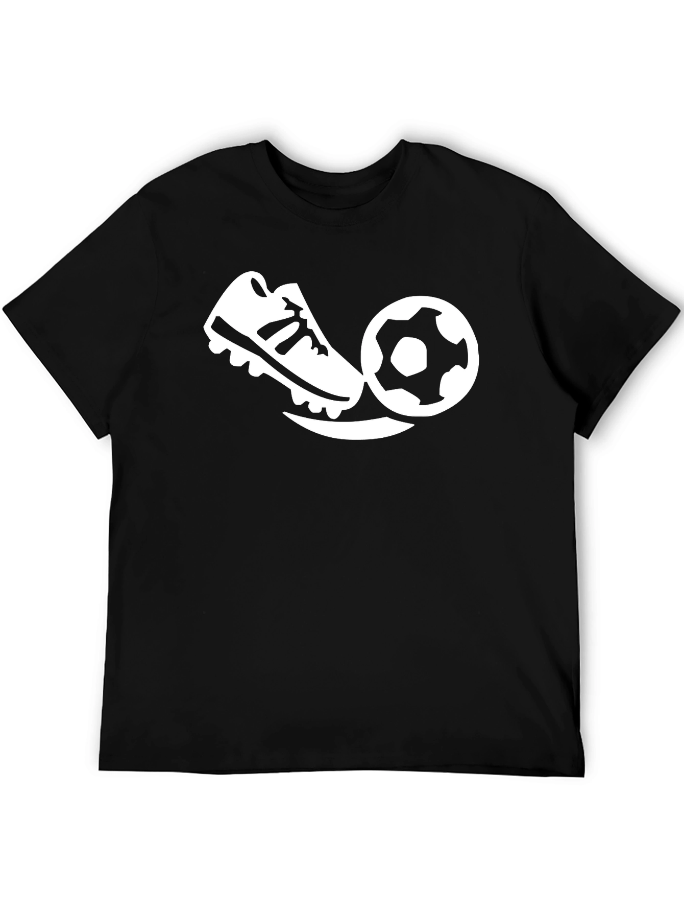 Soccer Shoe and Ball Graphic Tee - Black