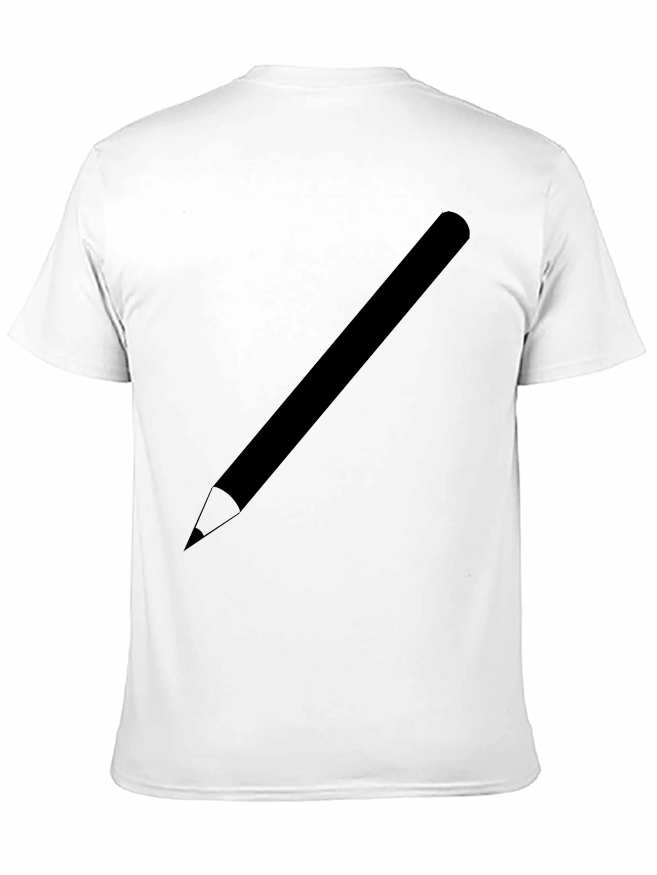 Mens Black Graphic Tee - Pencil Design