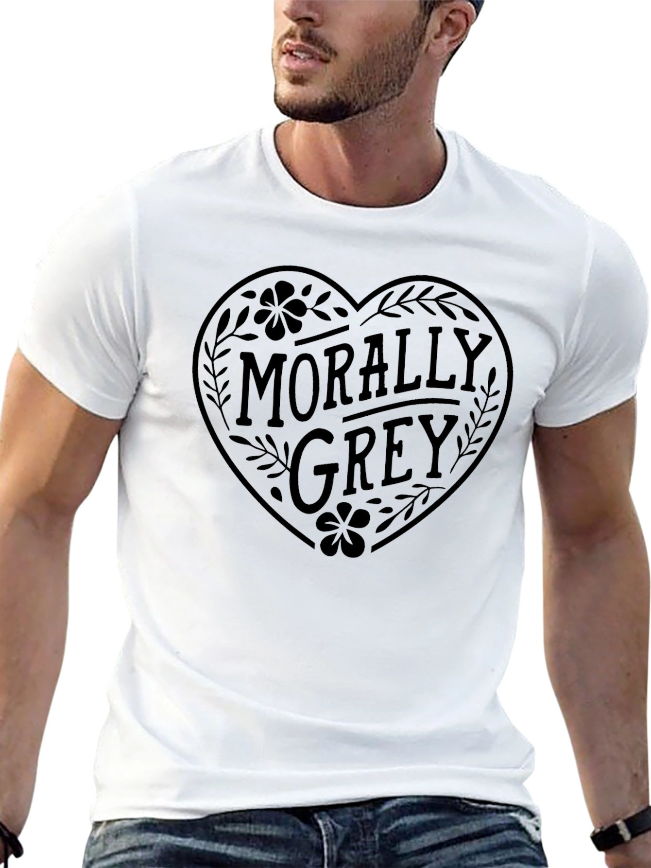 Morally Grey Graphic Tee - Unisex Cotton T-Shirt