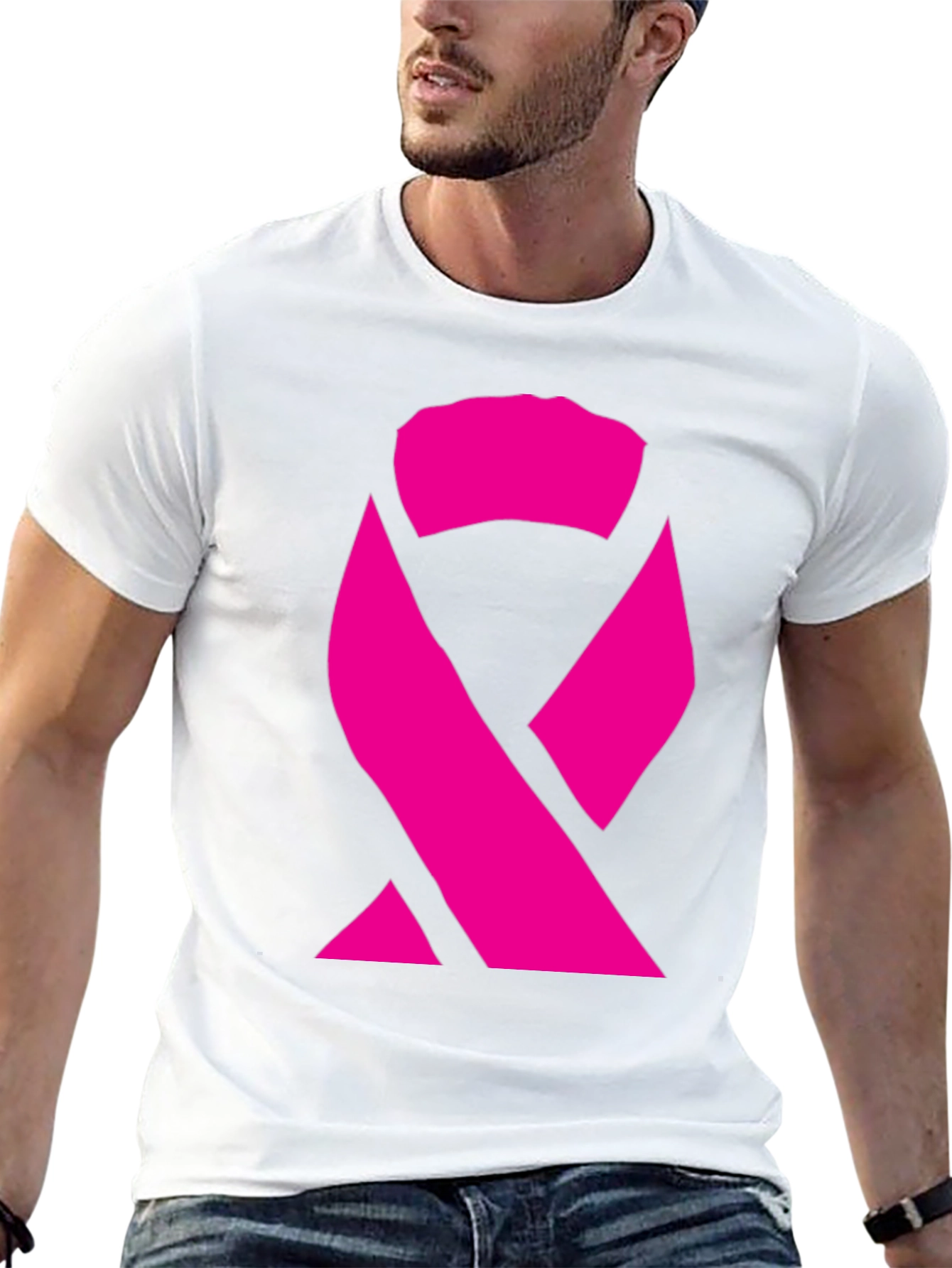 Pink Ribbon Graphic Tee - Awareness Support Shirt