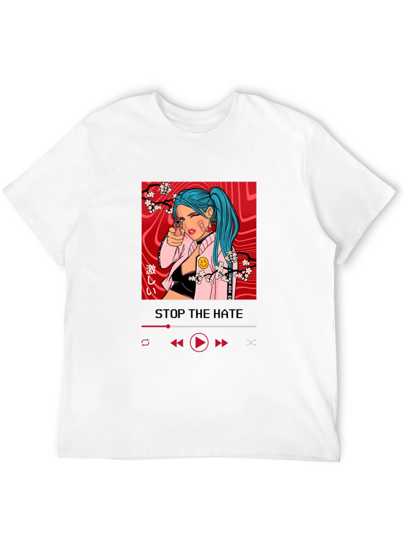 Stop The Hate T-Shirt with Edgy Anime Design