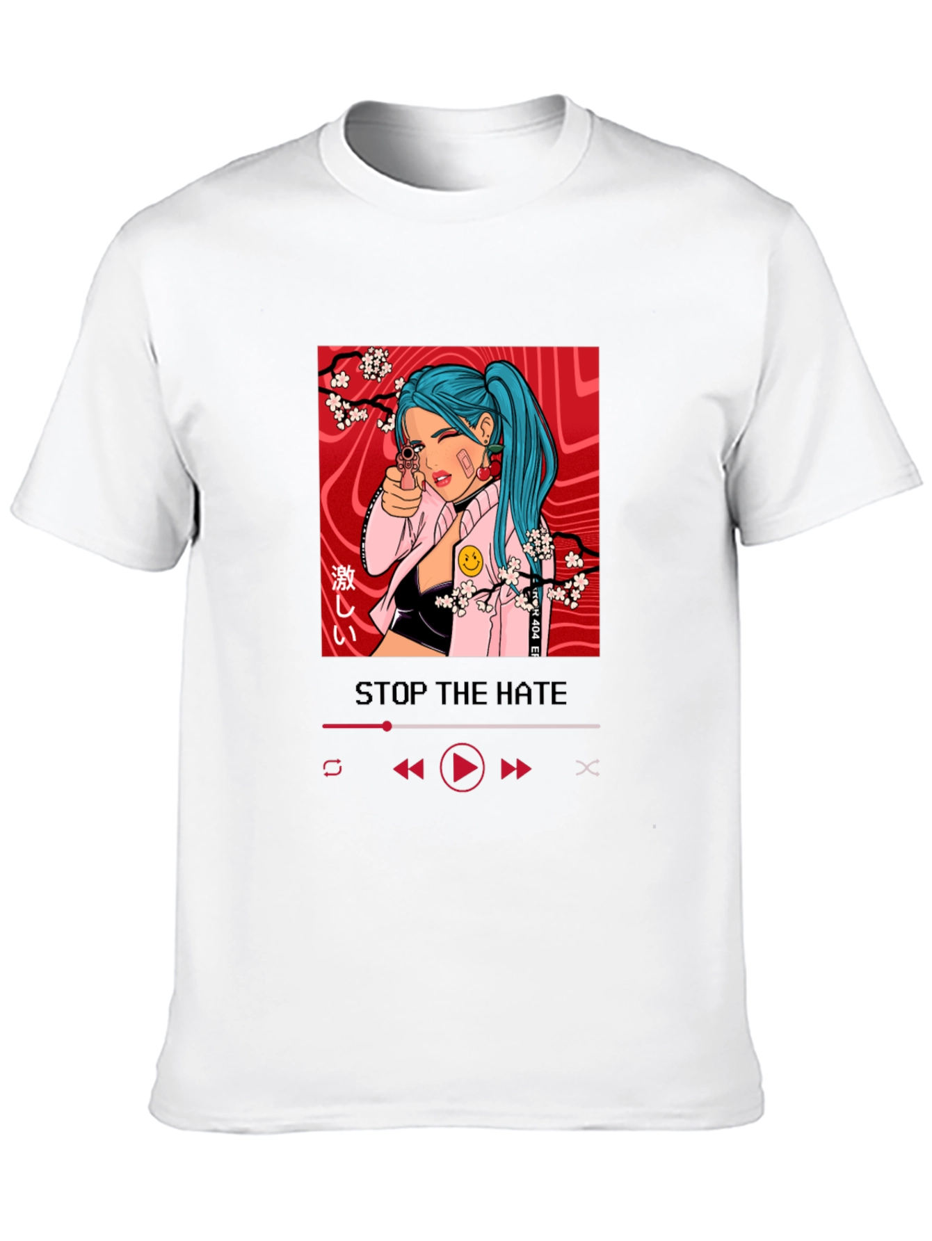 Stop The Hate T-Shirt with Edgy Anime Design