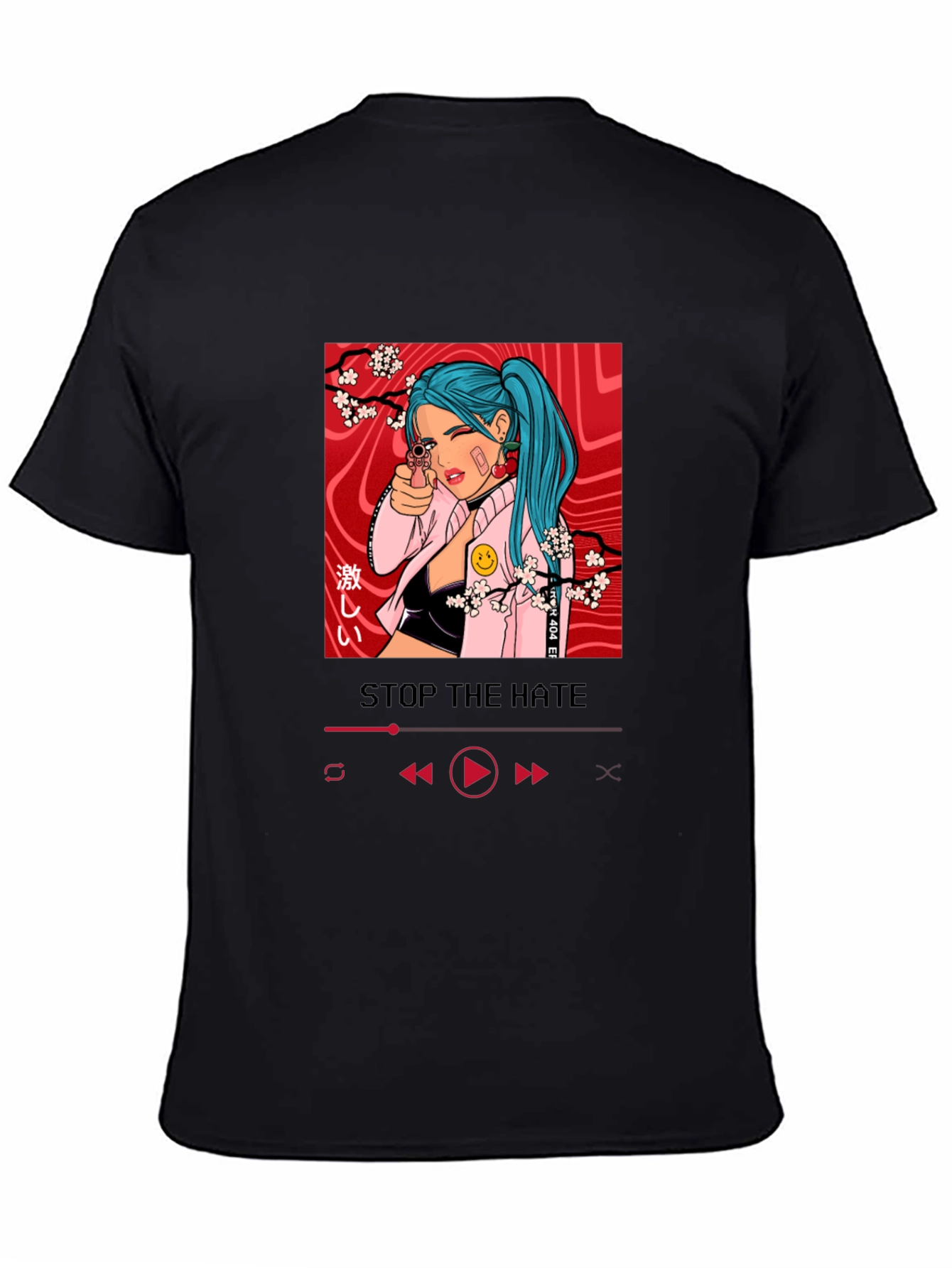 Stop The Hate T-Shirt with Edgy Anime Design