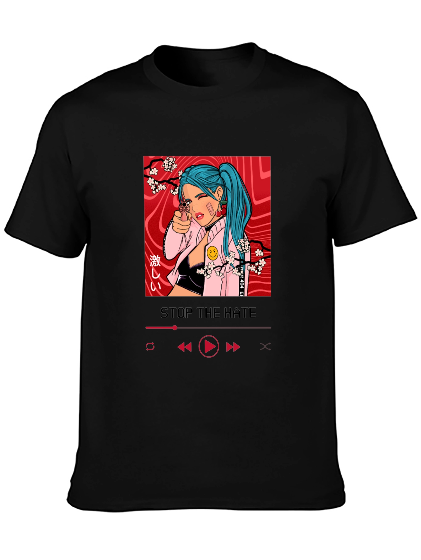 Stop The Hate T-Shirt with Edgy Anime Design