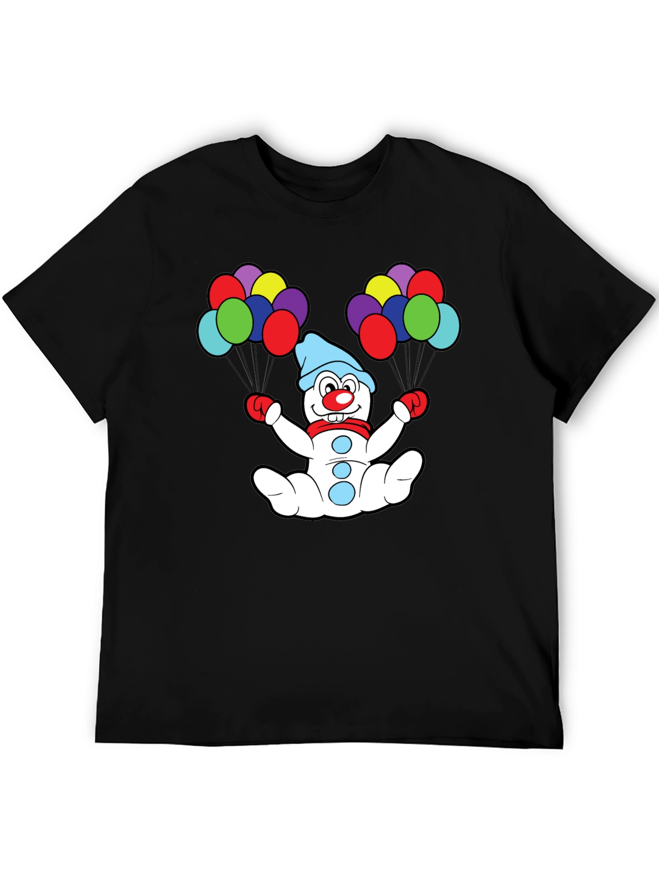 Clown Snowman with Balloons T-Shirt