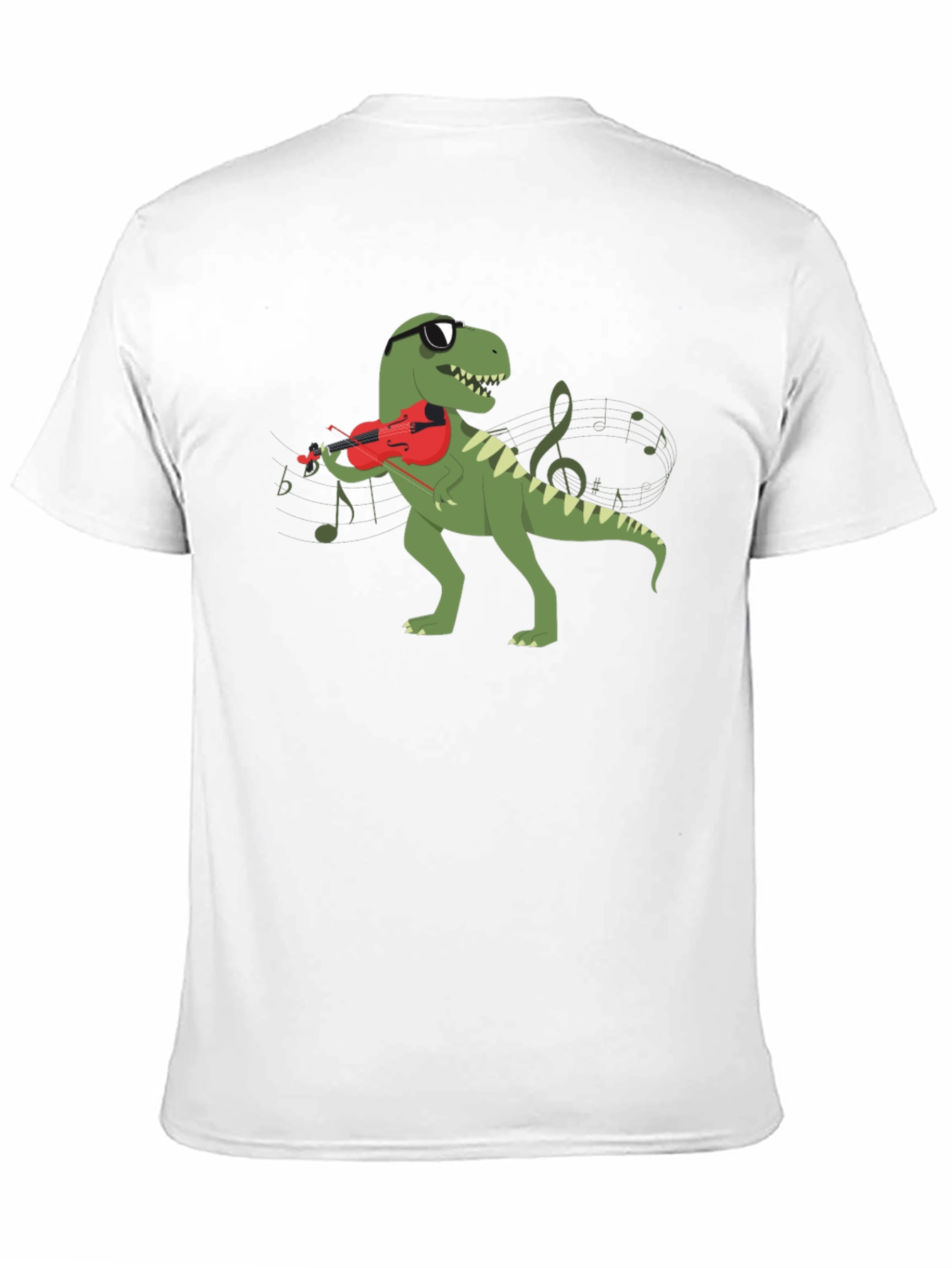 Cool T-Rex Violinist Graphic T-Shirt