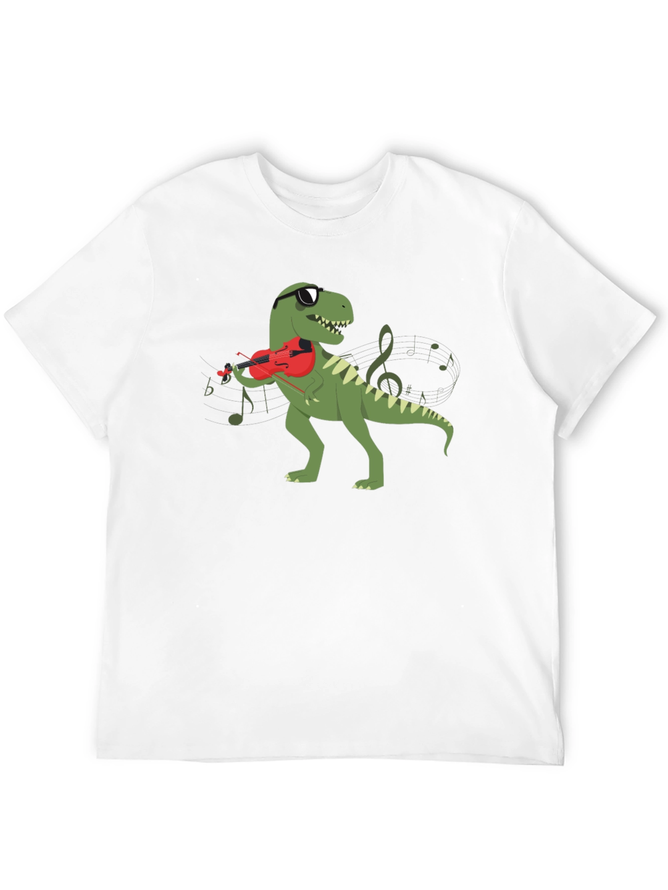 Cool T-Rex Violinist Graphic T-Shirt