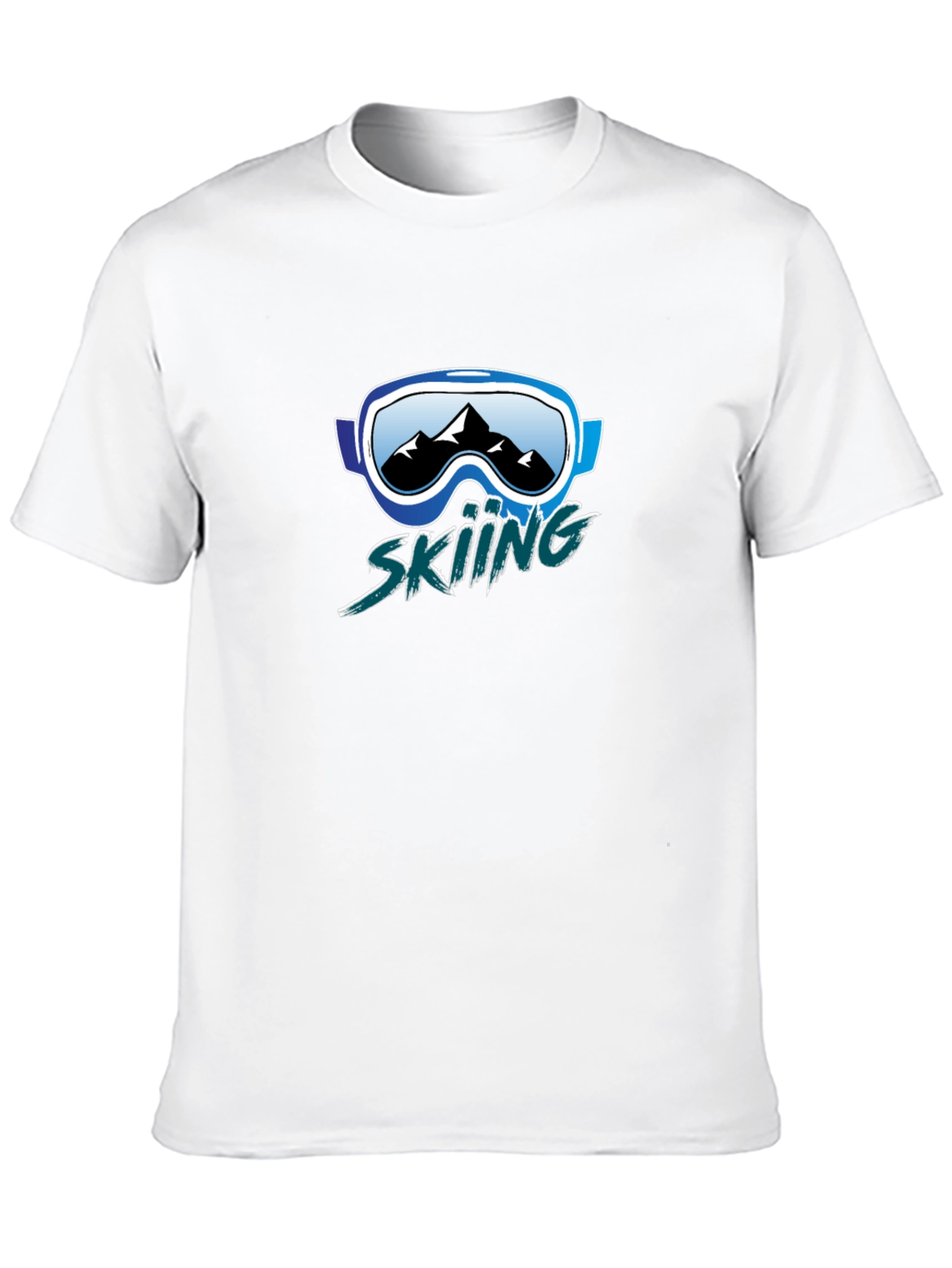 Skiing Graphic Tee - Mountain Goggles Design