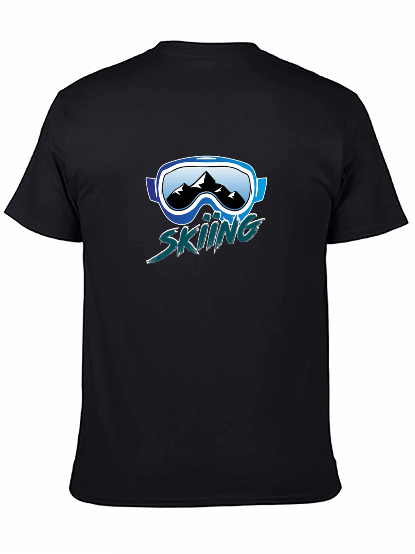 Skiing Graphic Tee - Mountain Goggles Design