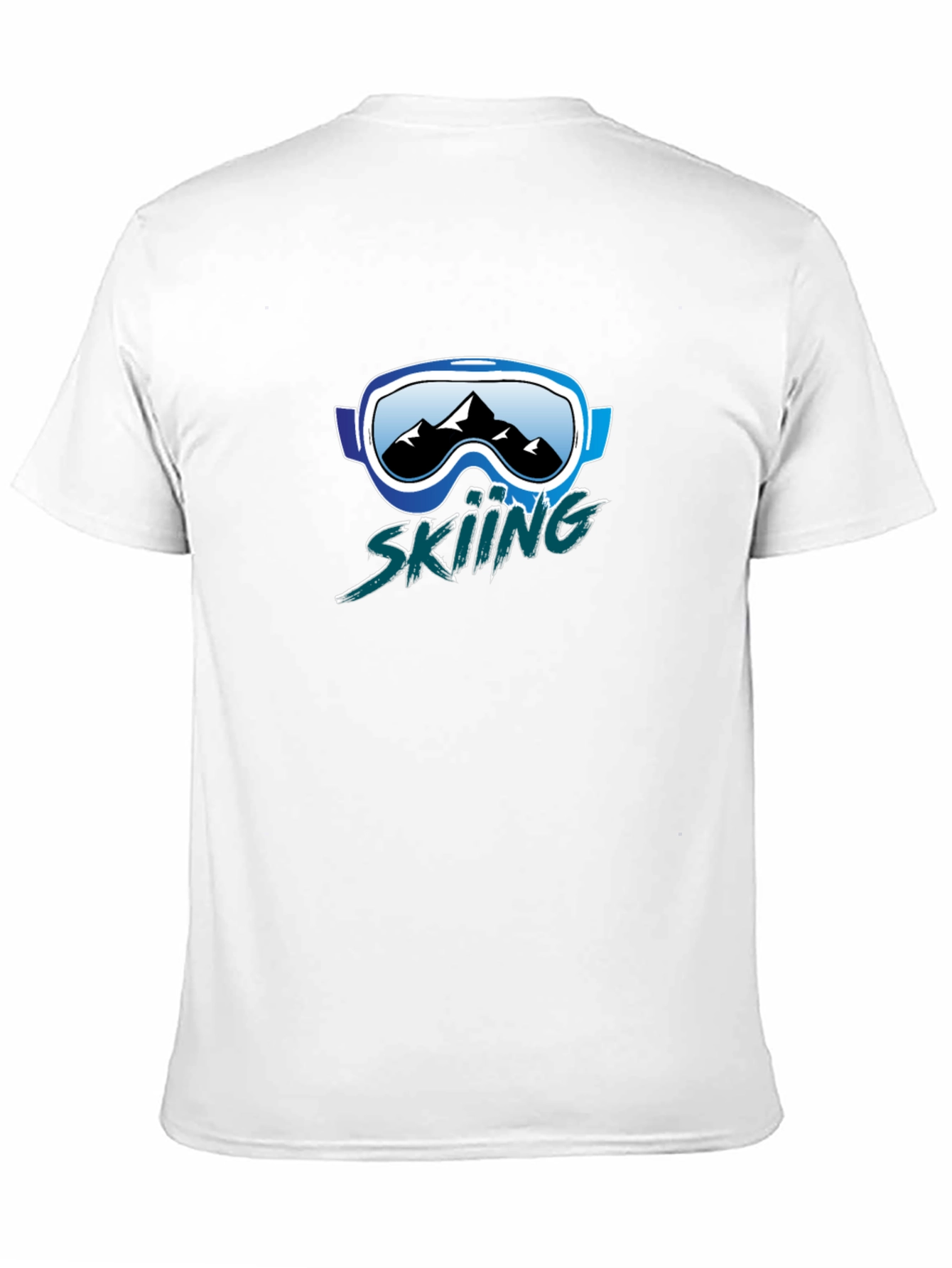 Skiing Graphic Tee - Mountain Goggles Design