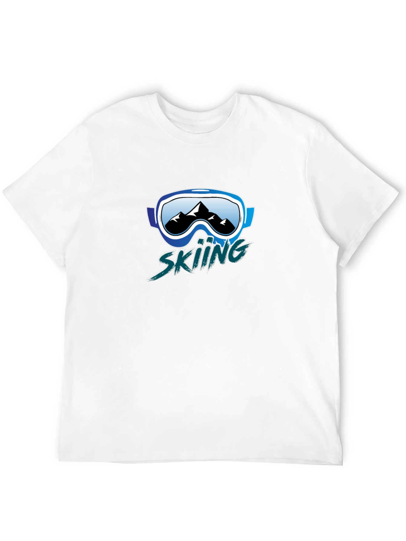 Skiing Graphic Tee - Mountain Goggles Design