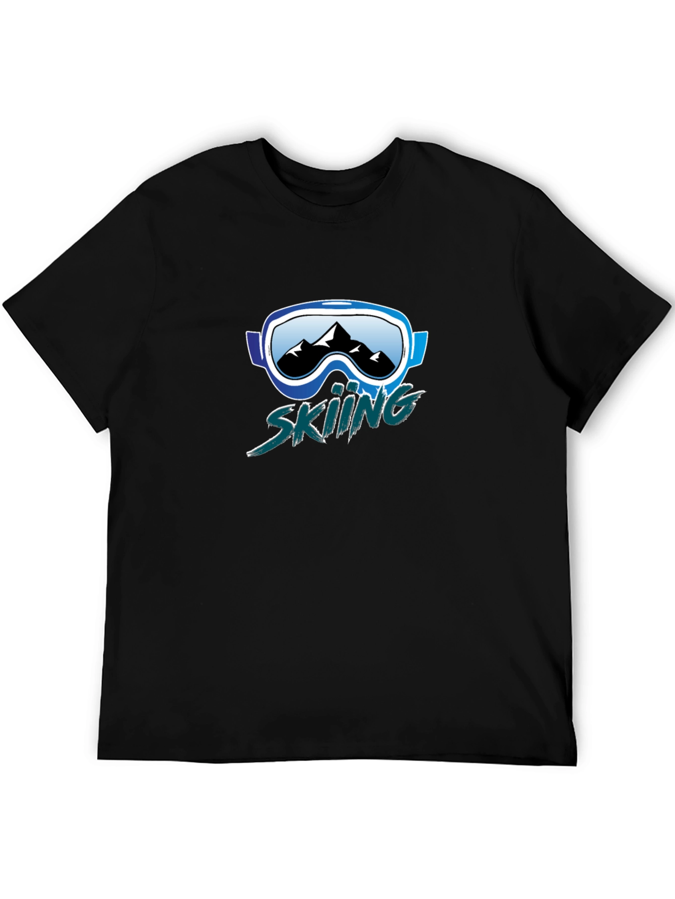 Skiing Graphic Tee - Mountain Goggles Design