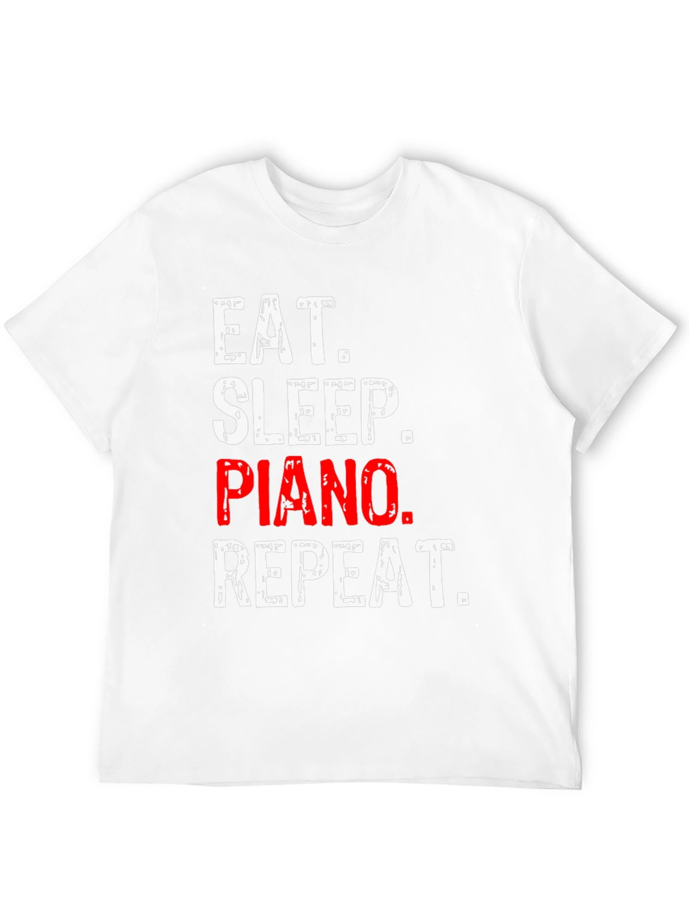 Eat Sleep Piano Repeat Black T-Shirt