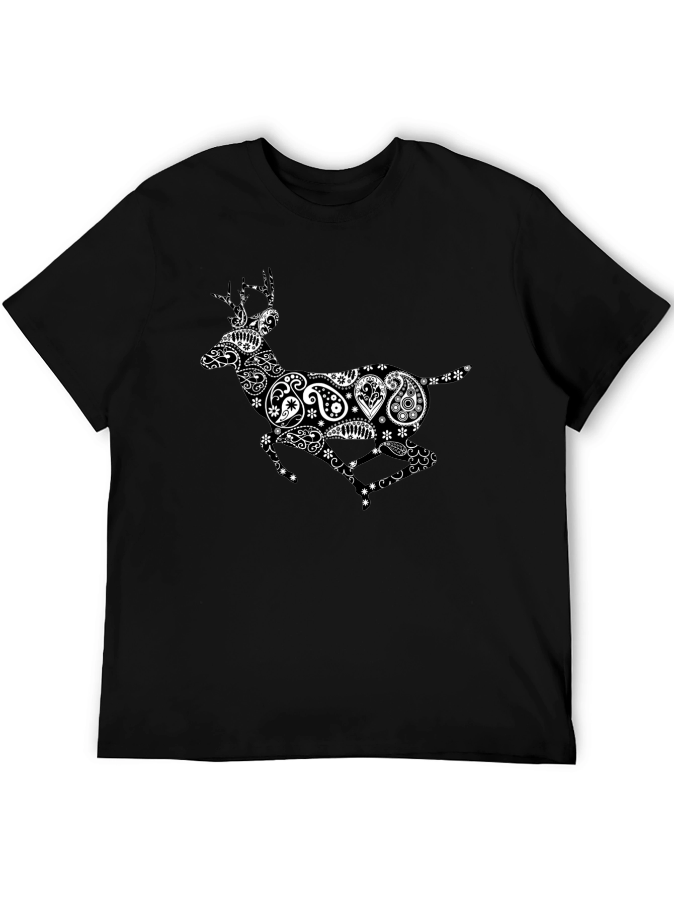 Black Deer Paisley Graphic Tee