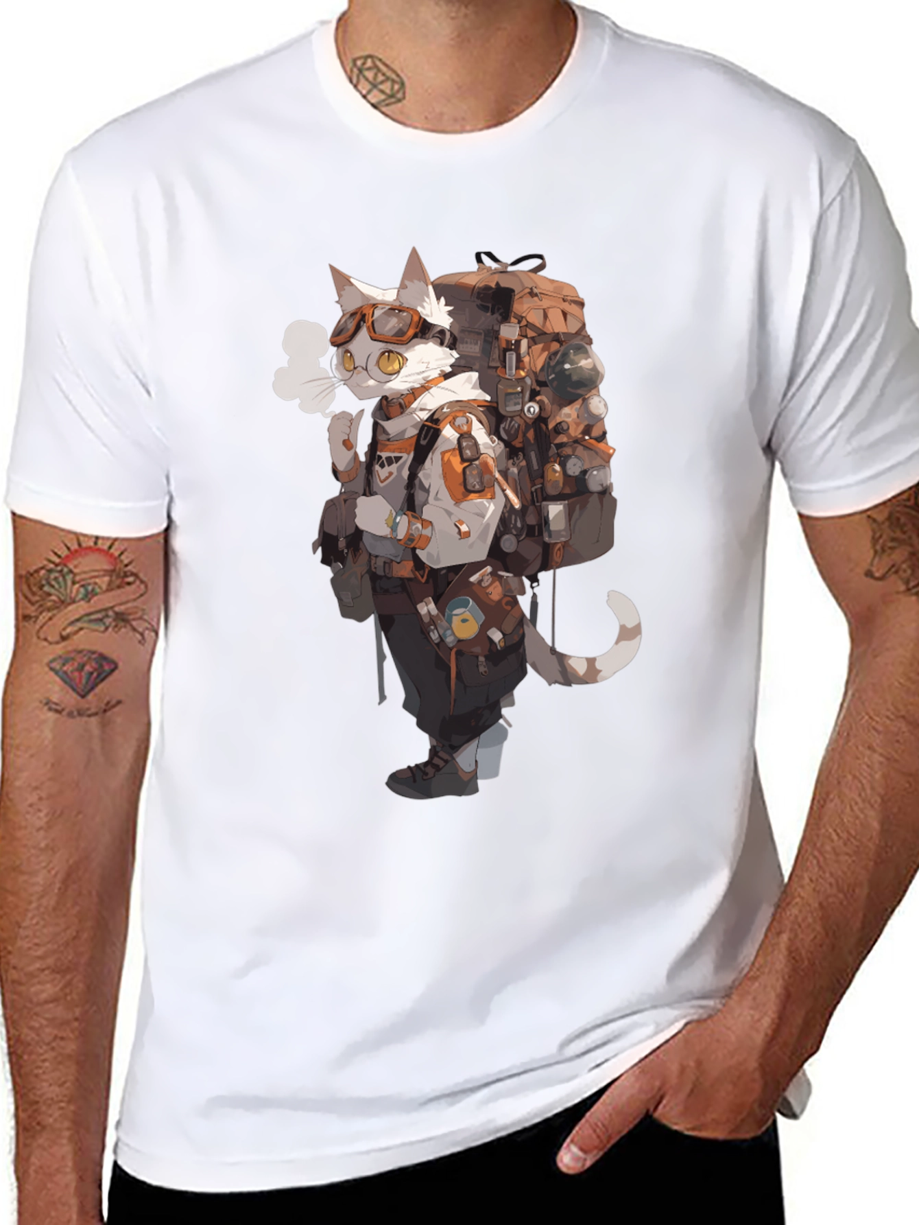 Adventurer Cat Graphic Tee