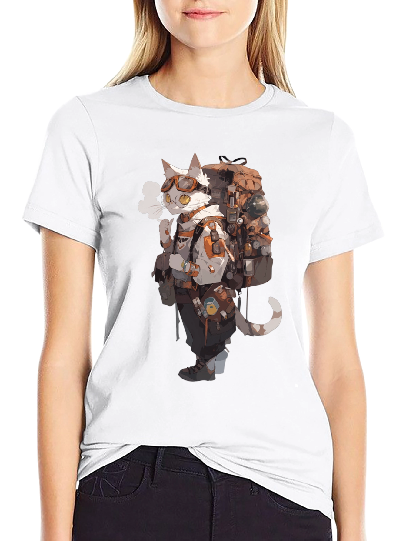Adventurer Cat Graphic Tee