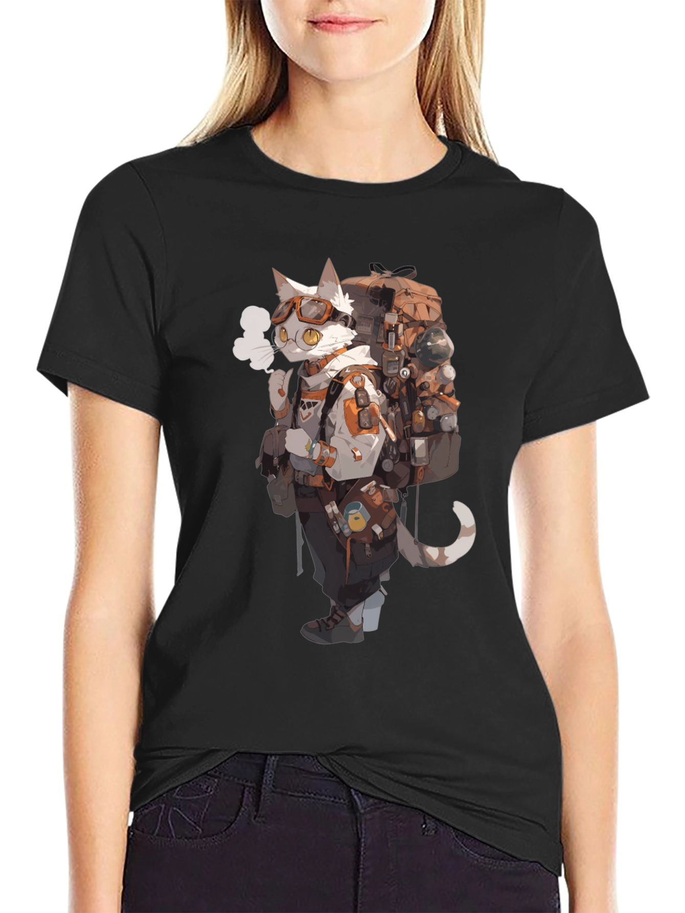 Adventurer Cat Graphic Tee