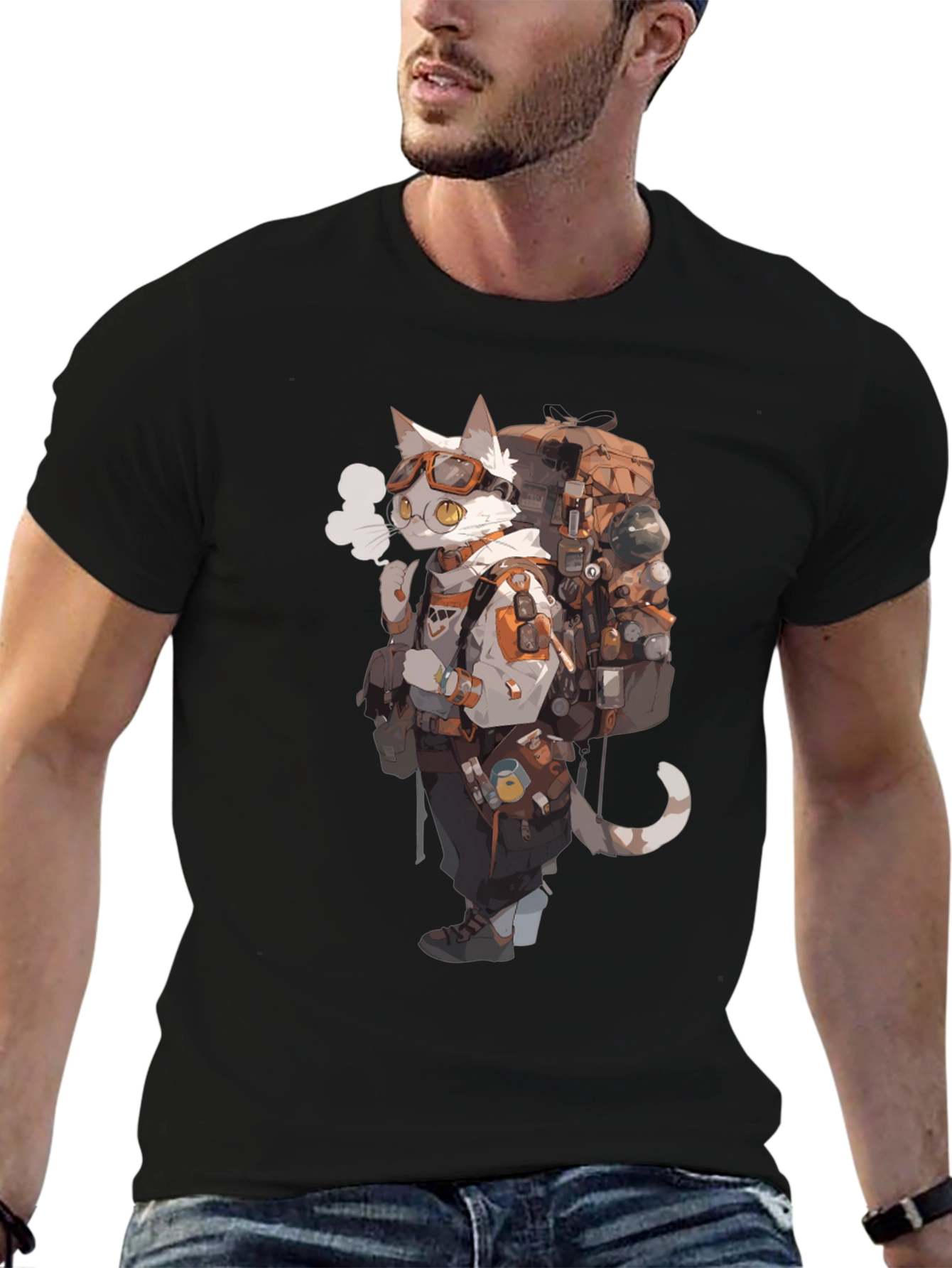 Adventurer Cat Graphic Tee
