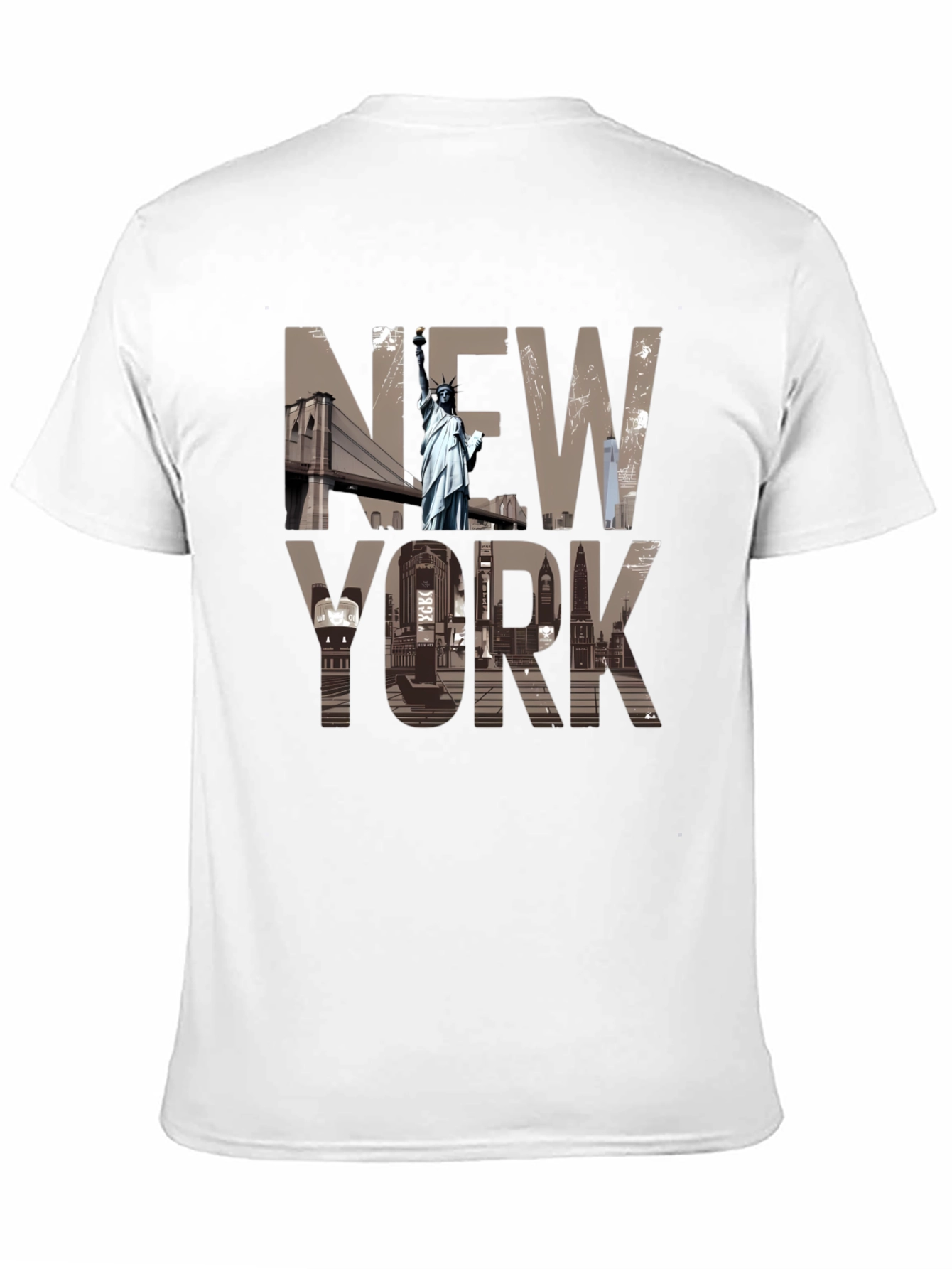 New York Cityscape Graphic T-Shirt - Black