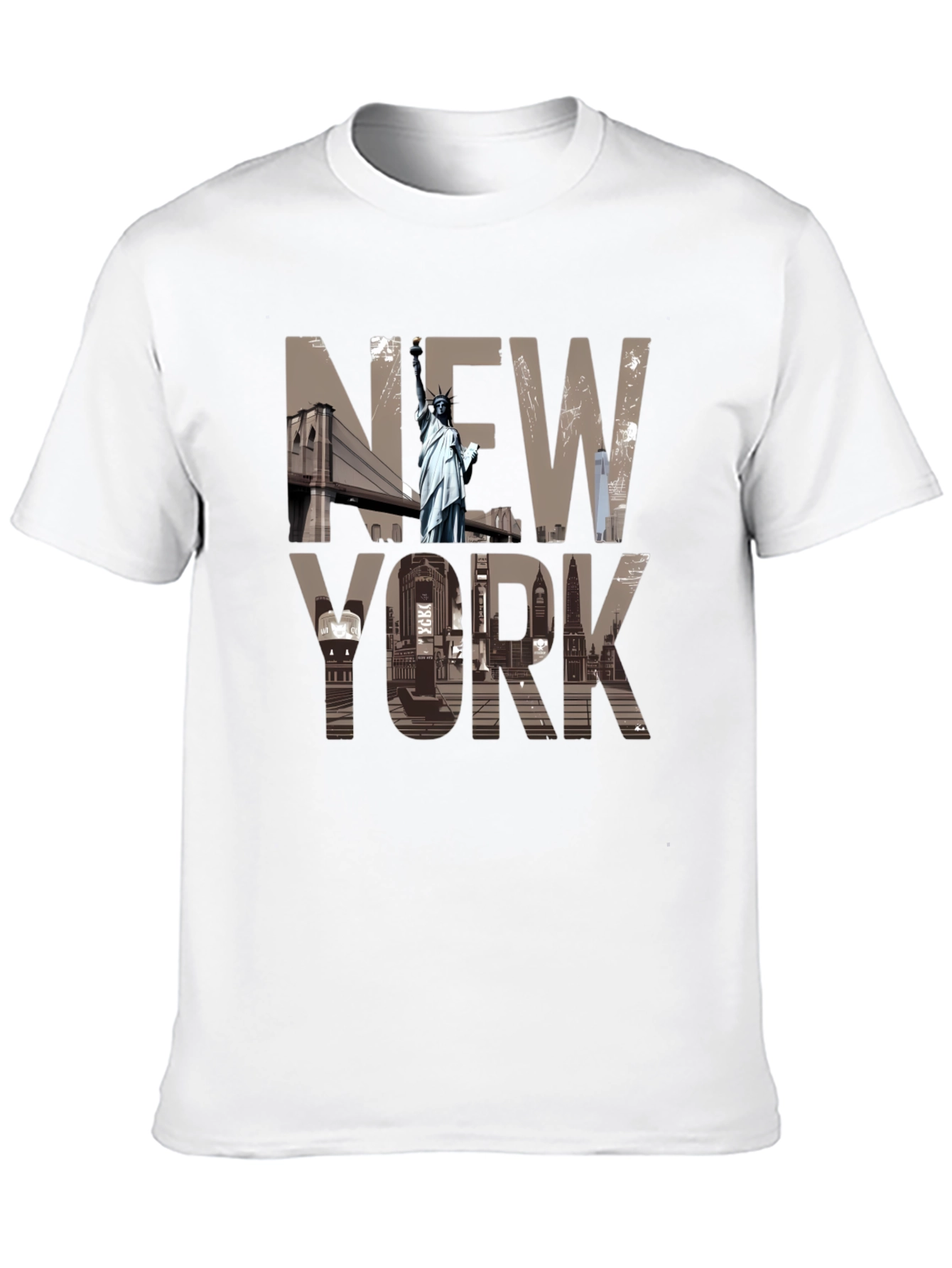 New York Cityscape Graphic T-Shirt - Black