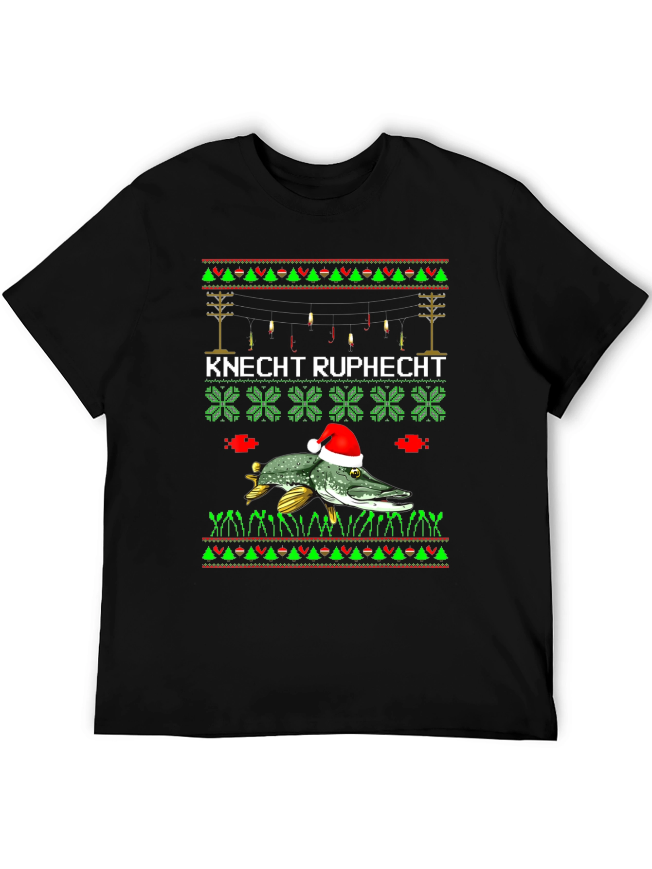 Knecht Ruprecht Fishing Christmas T-Shirt