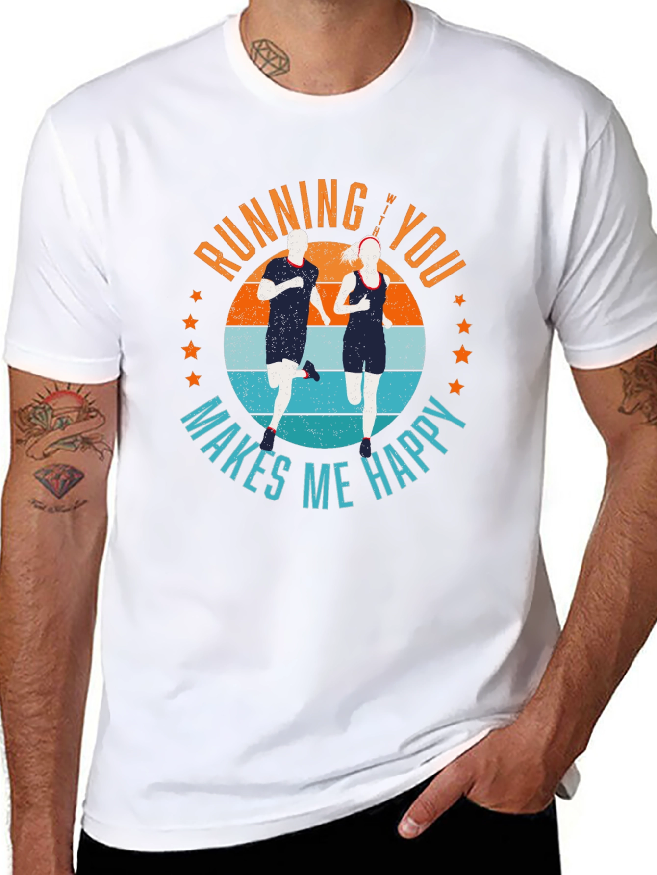 Running Makes Me Happy Graphic Tee