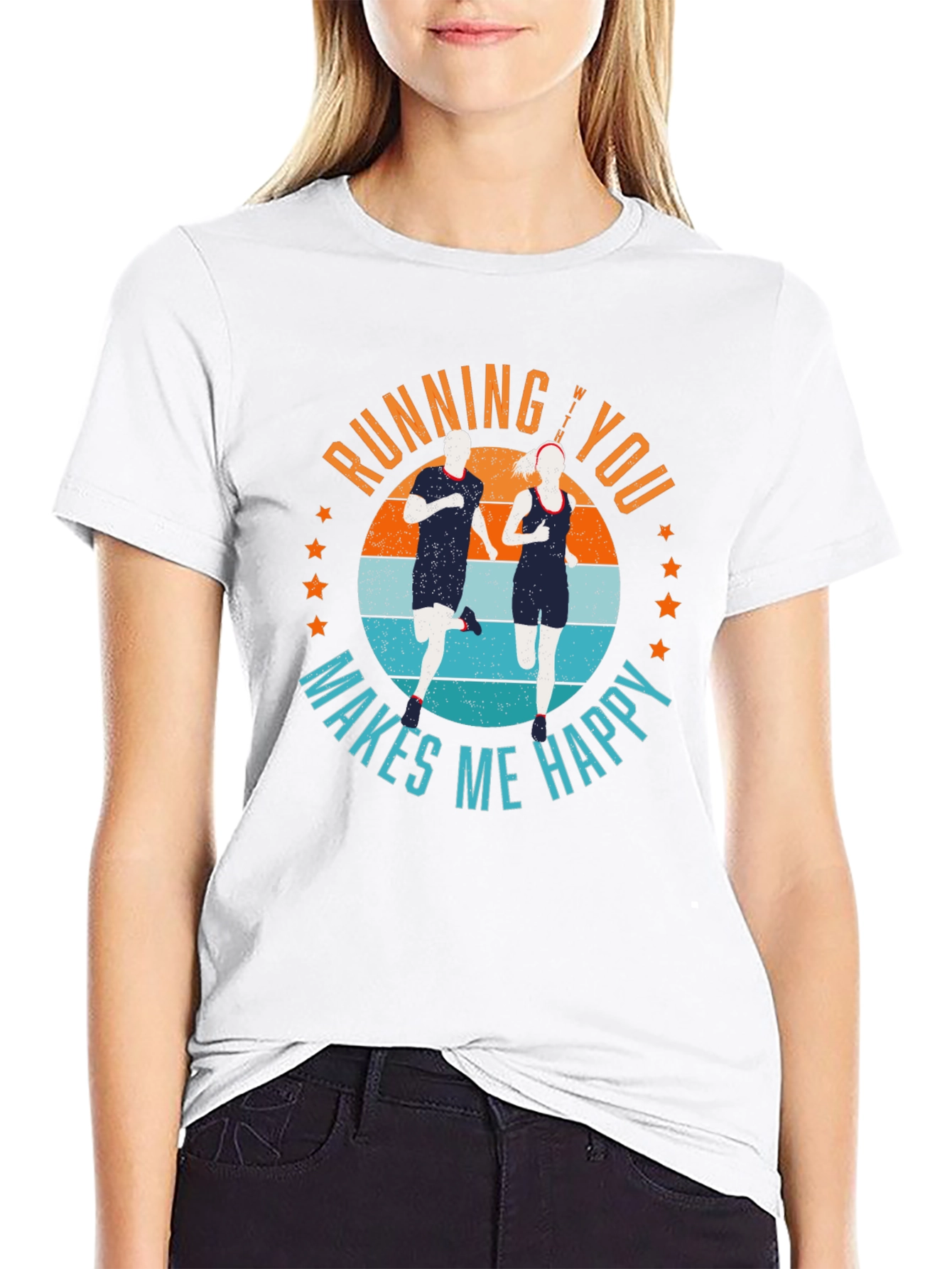 Running Makes Me Happy Graphic Tee