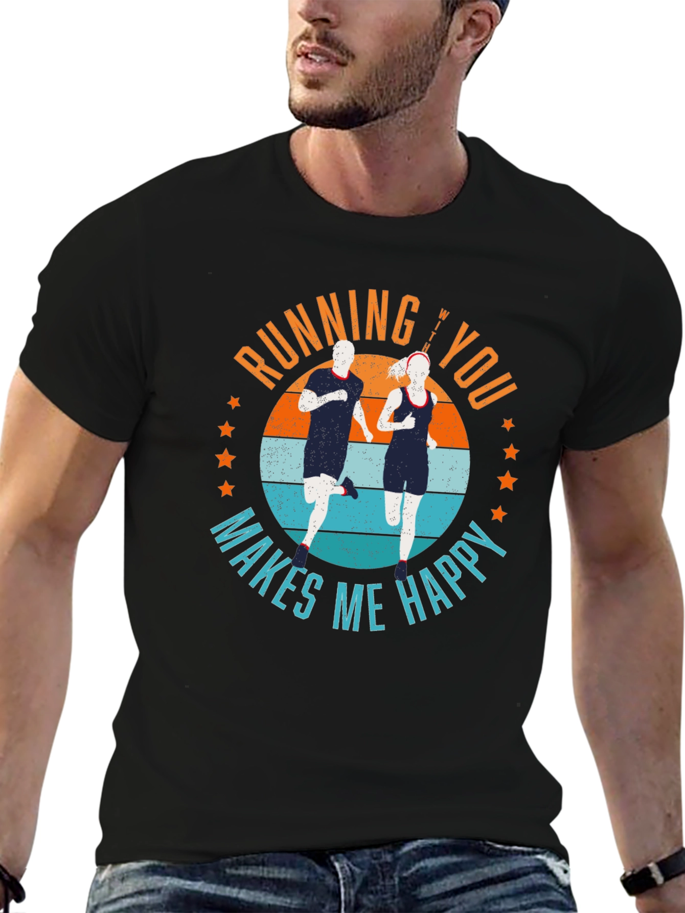 Running Makes Me Happy Graphic Tee