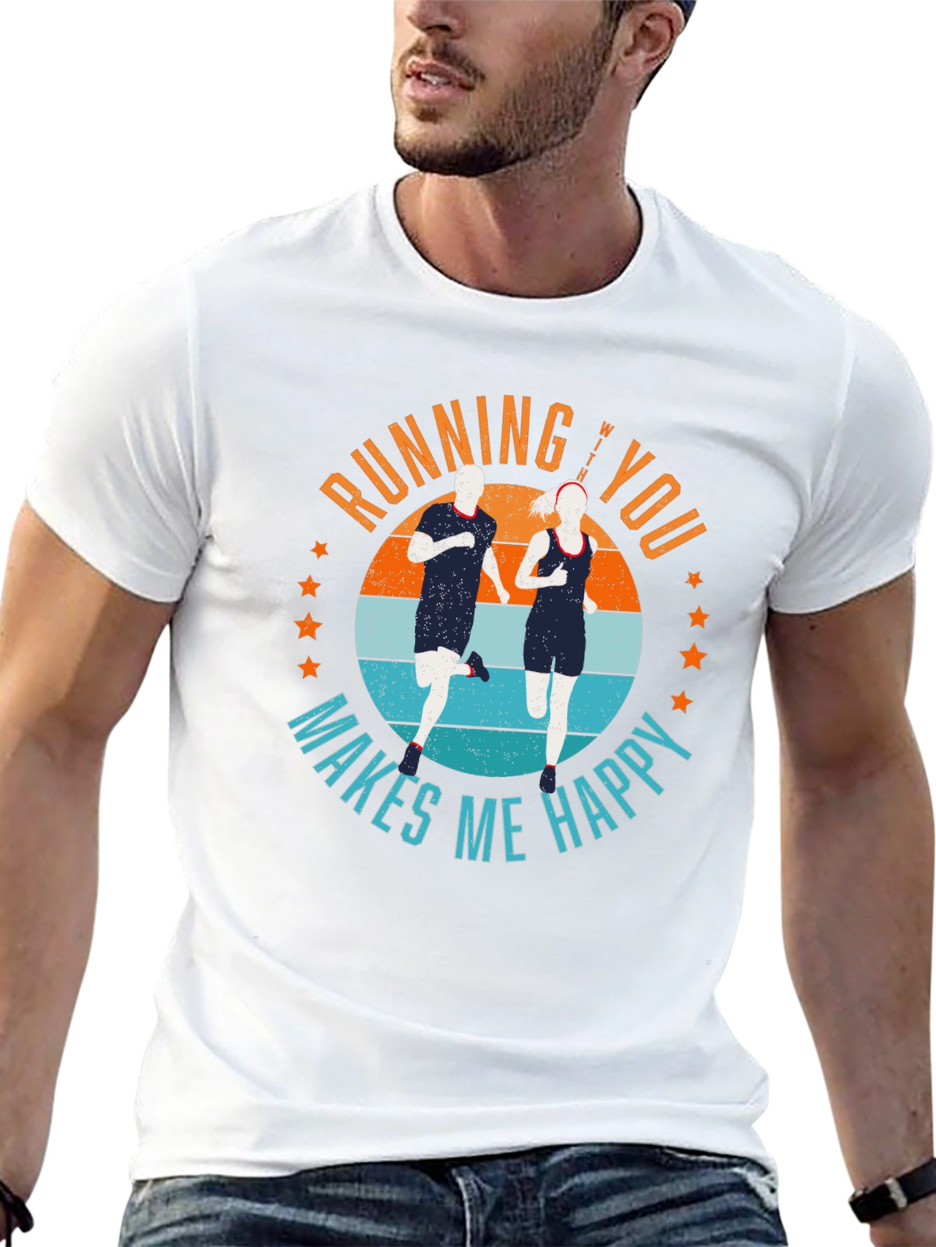 Running Makes Me Happy Graphic Tee