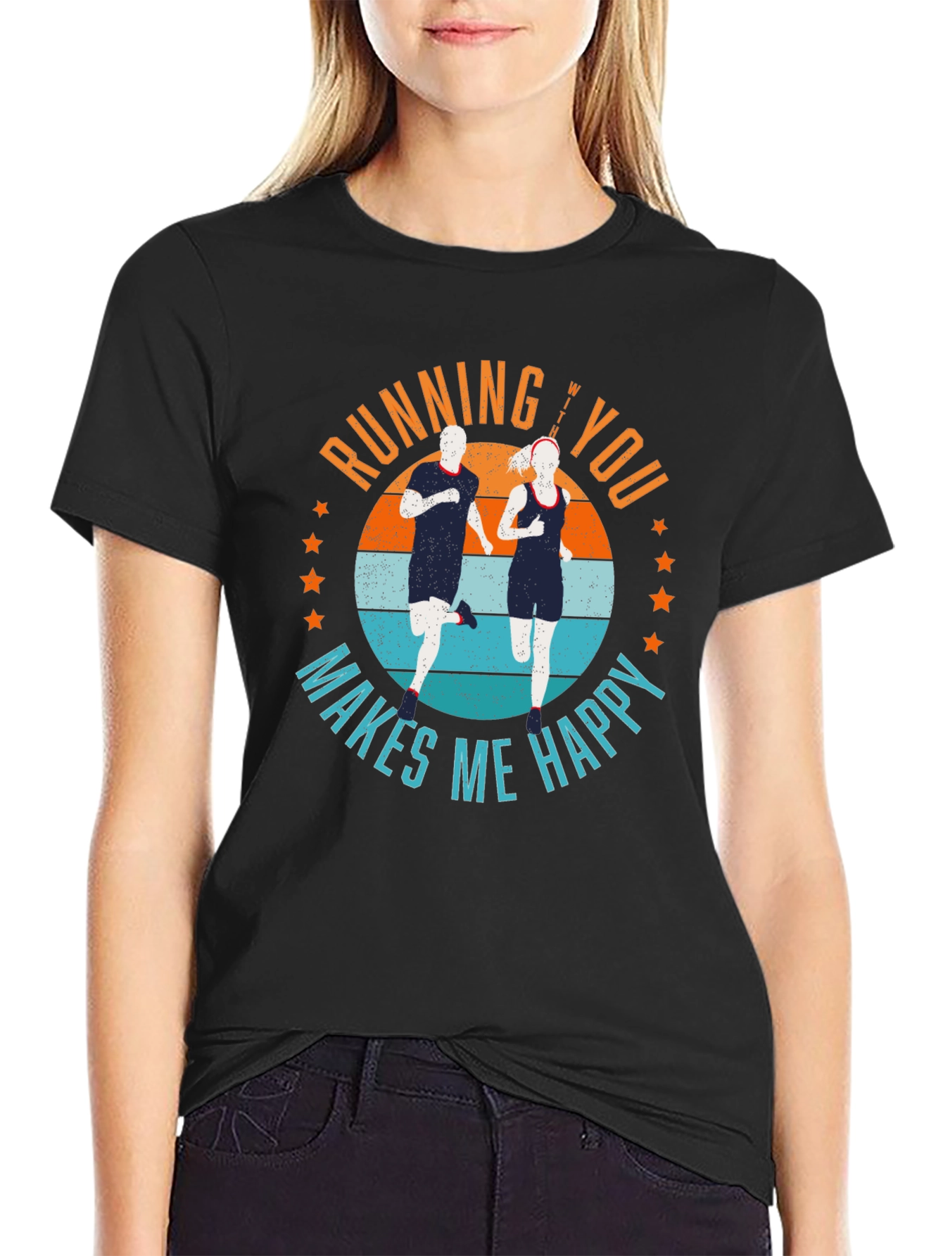 Running Makes Me Happy Graphic Tee