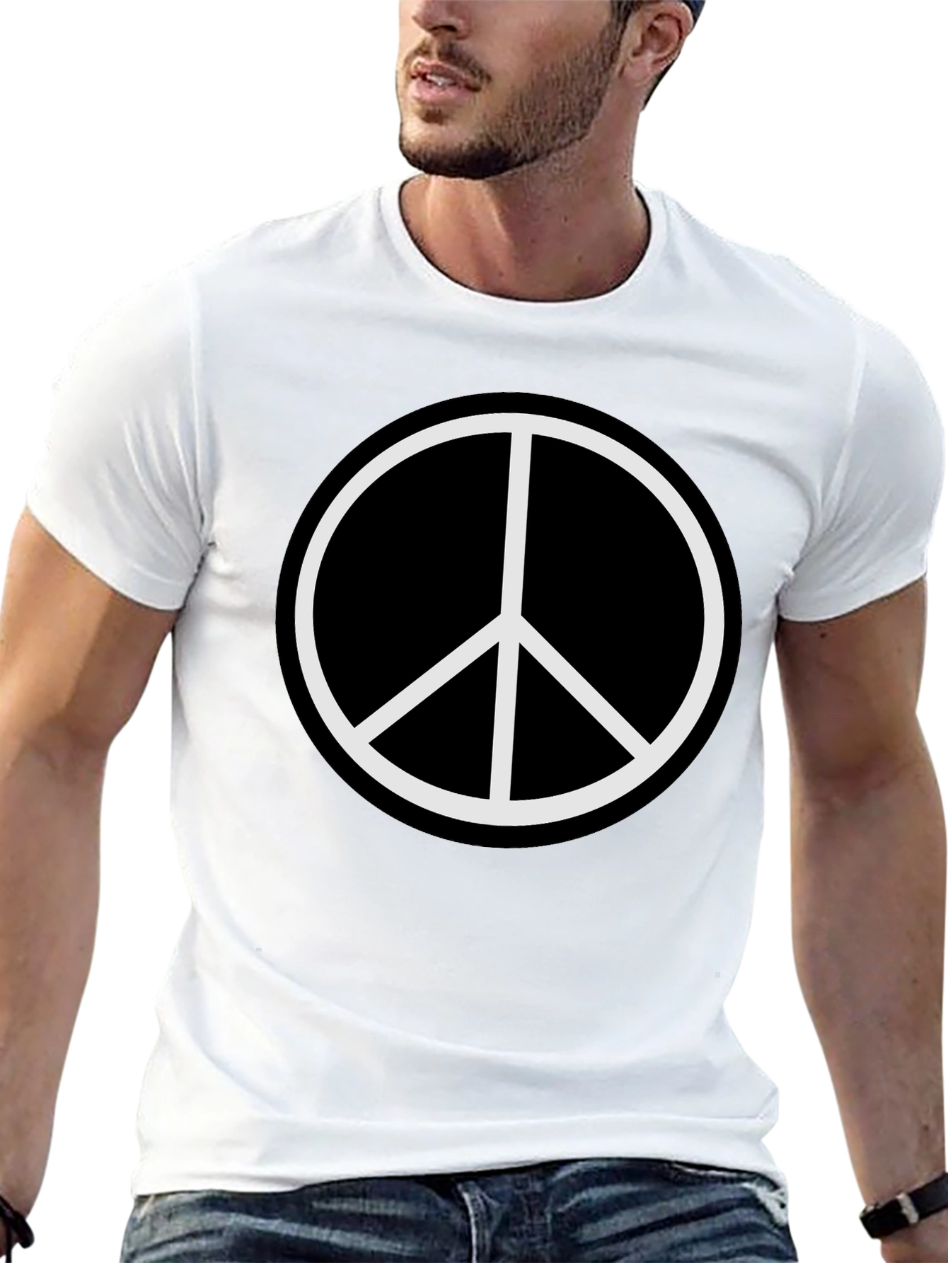 Peace Symbol Black T-Shirt - Unisex