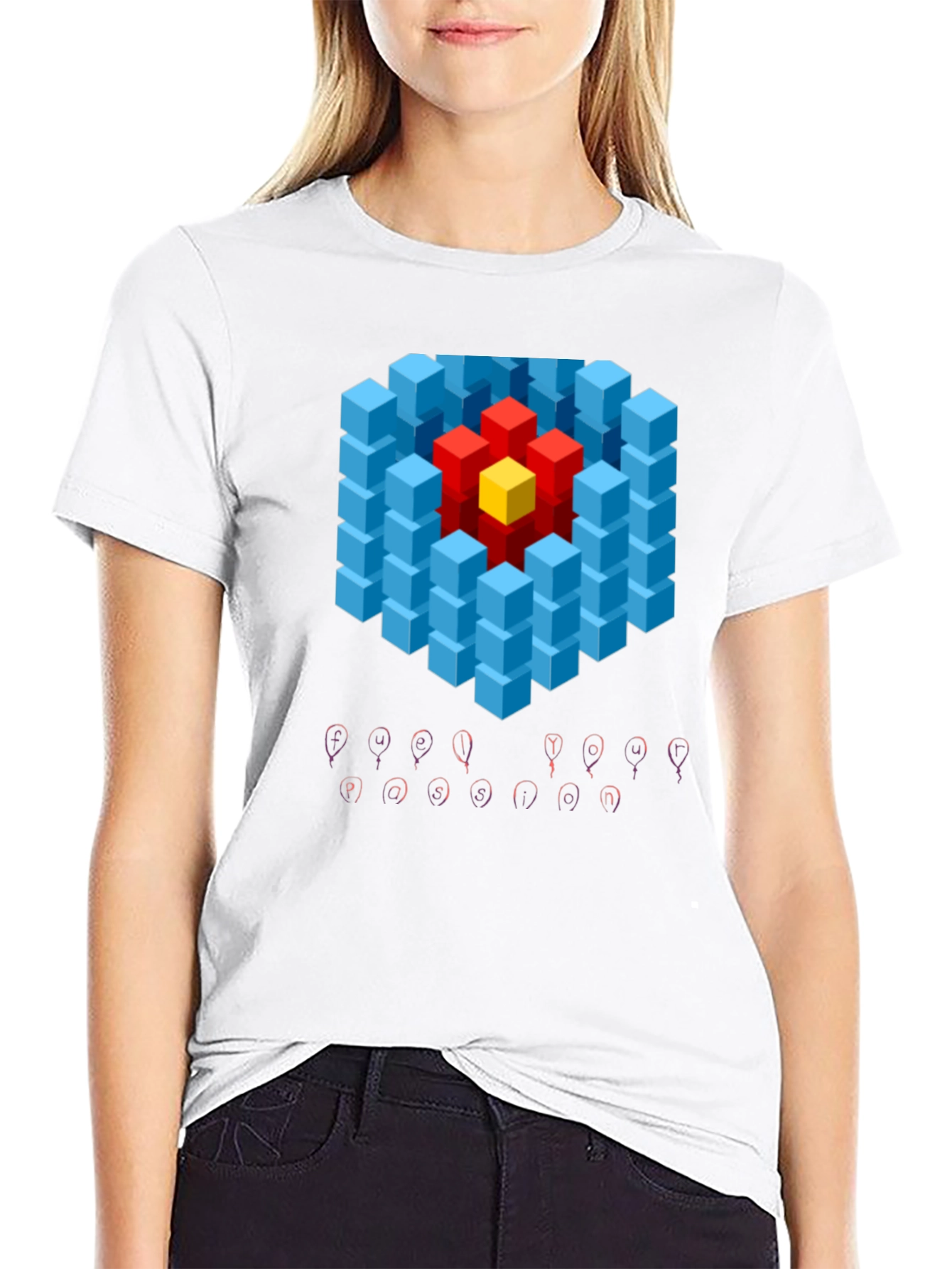 Geometric Illusion Graphic Tee - Modern Art T-Shirt