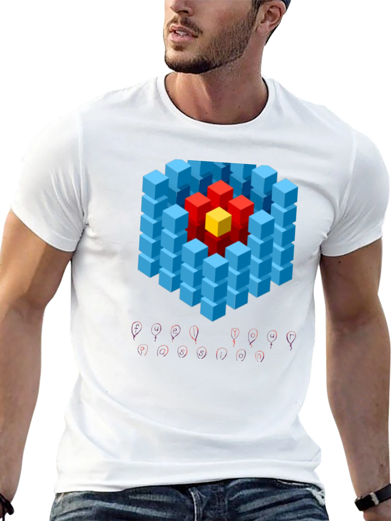 Geometric Illusion Graphic Tee - Modern Art T-Shirt